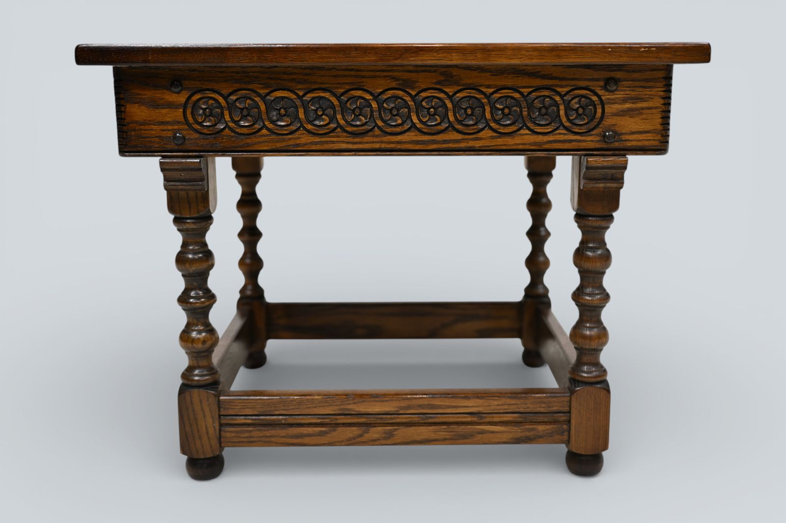 photo for sale Old Charm Side Table Light Oak Bobbin Turned Legs Free Uk Delivery