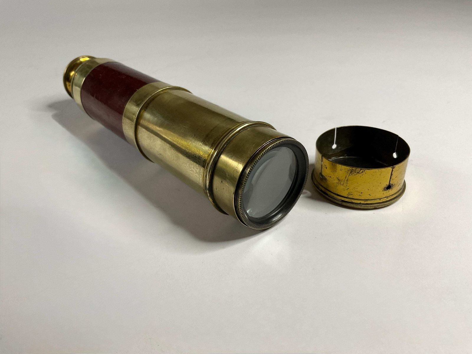 Antique Victorian 4 Draw Pocket Telescope – Mahogany & Brass – Original Card Case – C. 1860 photo Home Decor