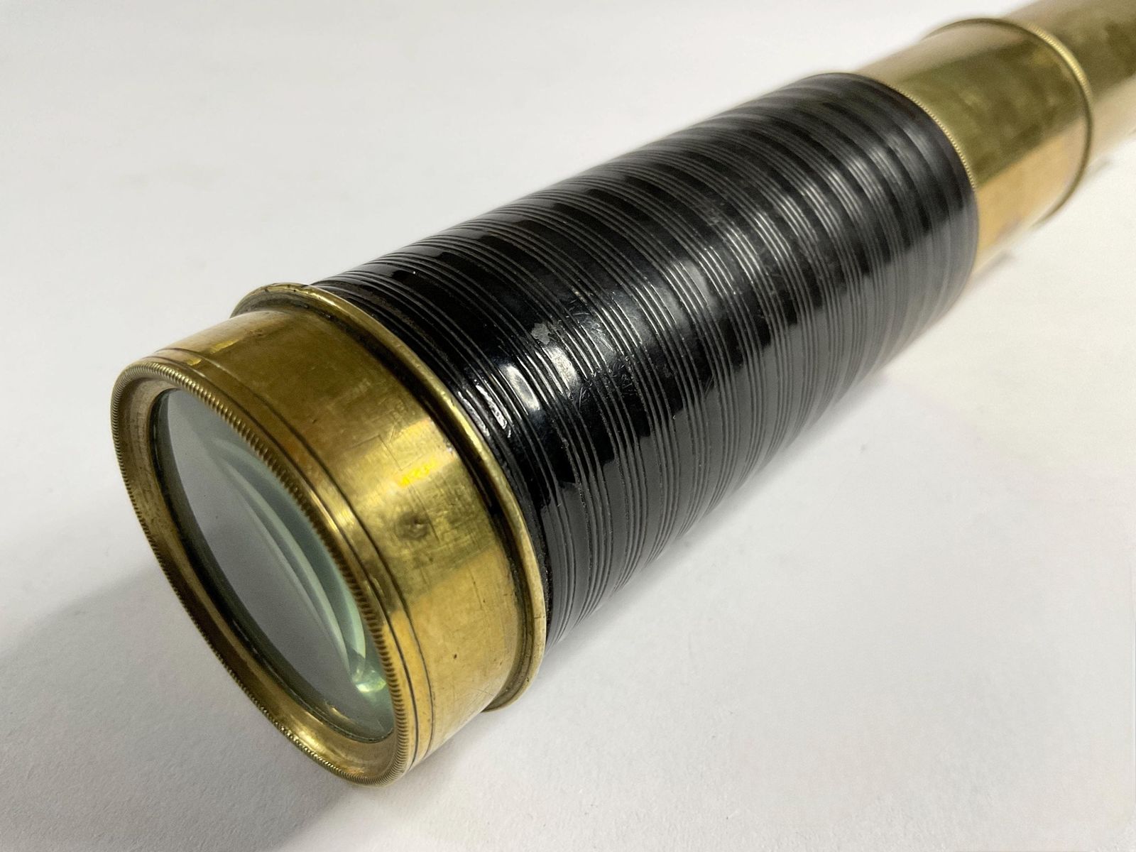 Antique Victorian 6 Draw Pocket Telescope – R. Mills "Late Tulley" London – C. 1845 photo vinterior