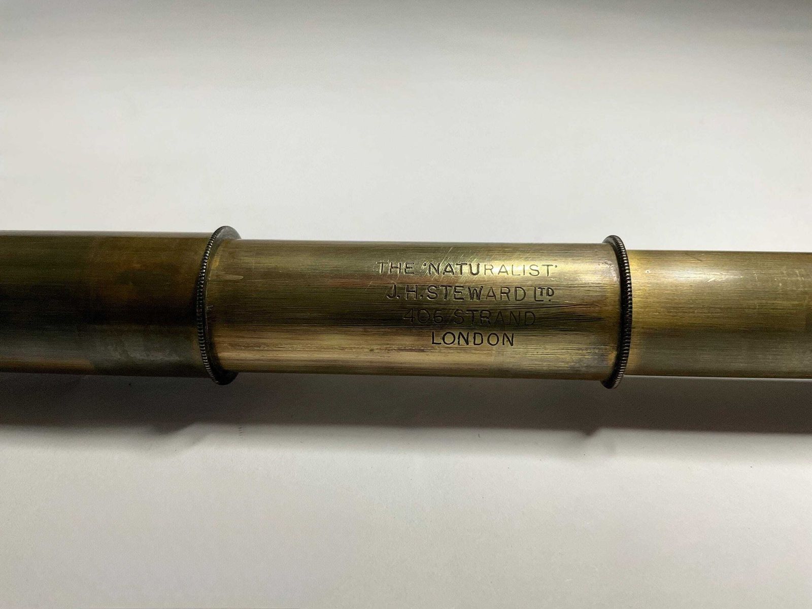 Antique Victorian 6 Draw "The Naturalist" Pocket Telescope – J.H. Steward, London – C. 1880 photo vinterior