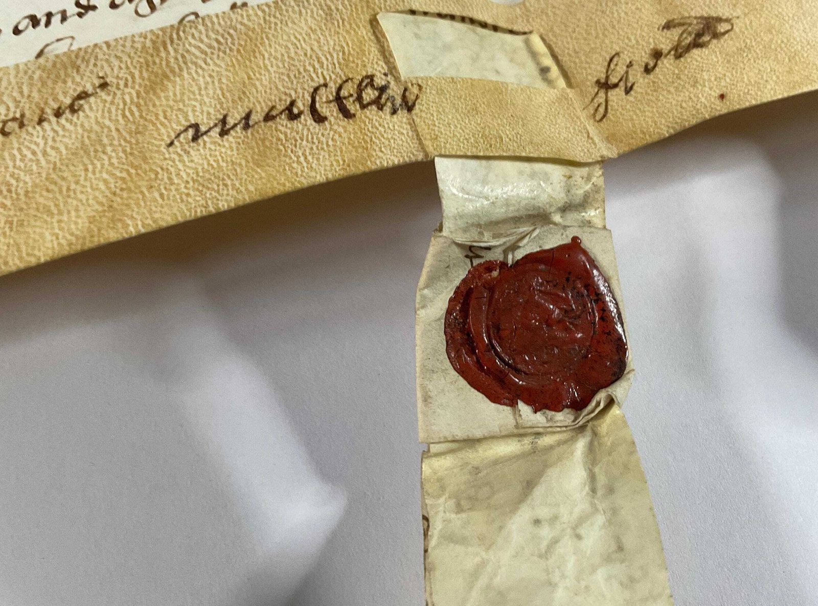 Rare 1693 Vellum Document With Four Seals. William & Mary Property Indenture. photo for sale