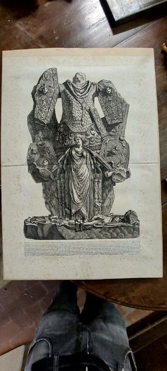 Large Engraving Giovanni Battista Piranesi. Octave Auguste Trophies. 1753 photo 676.0