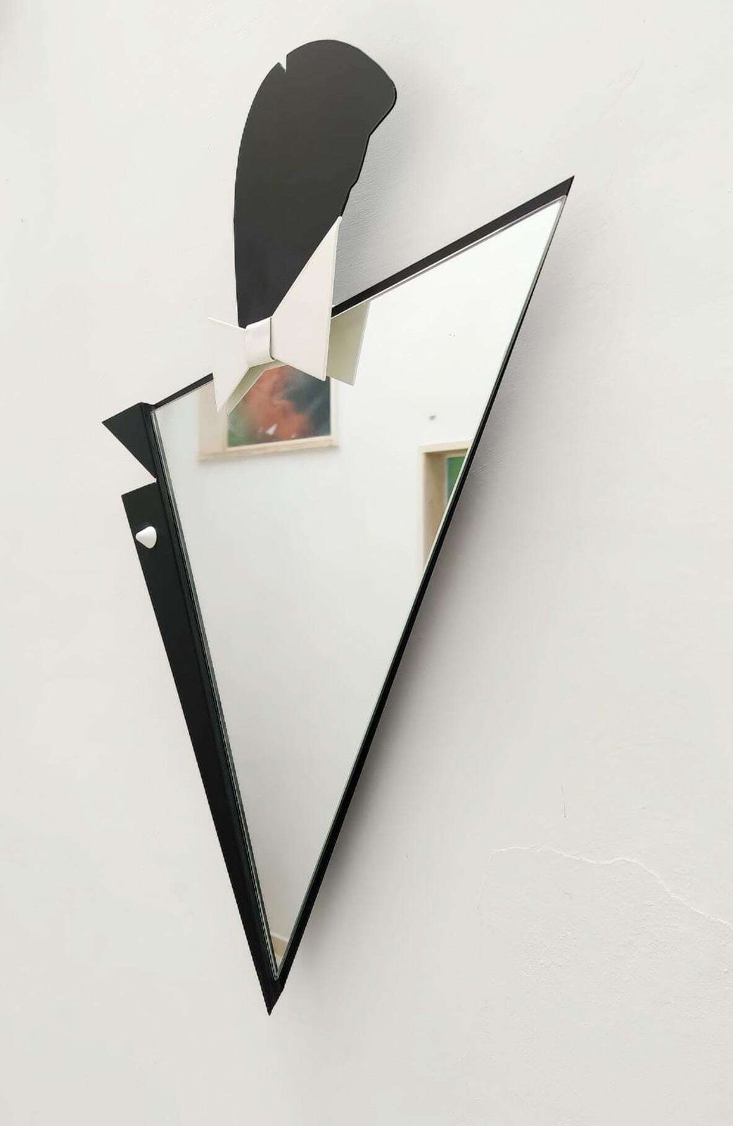 Wall Mirror Fashion Style Metal Art 90s Design Postmodern Memphis Era photo furniture
