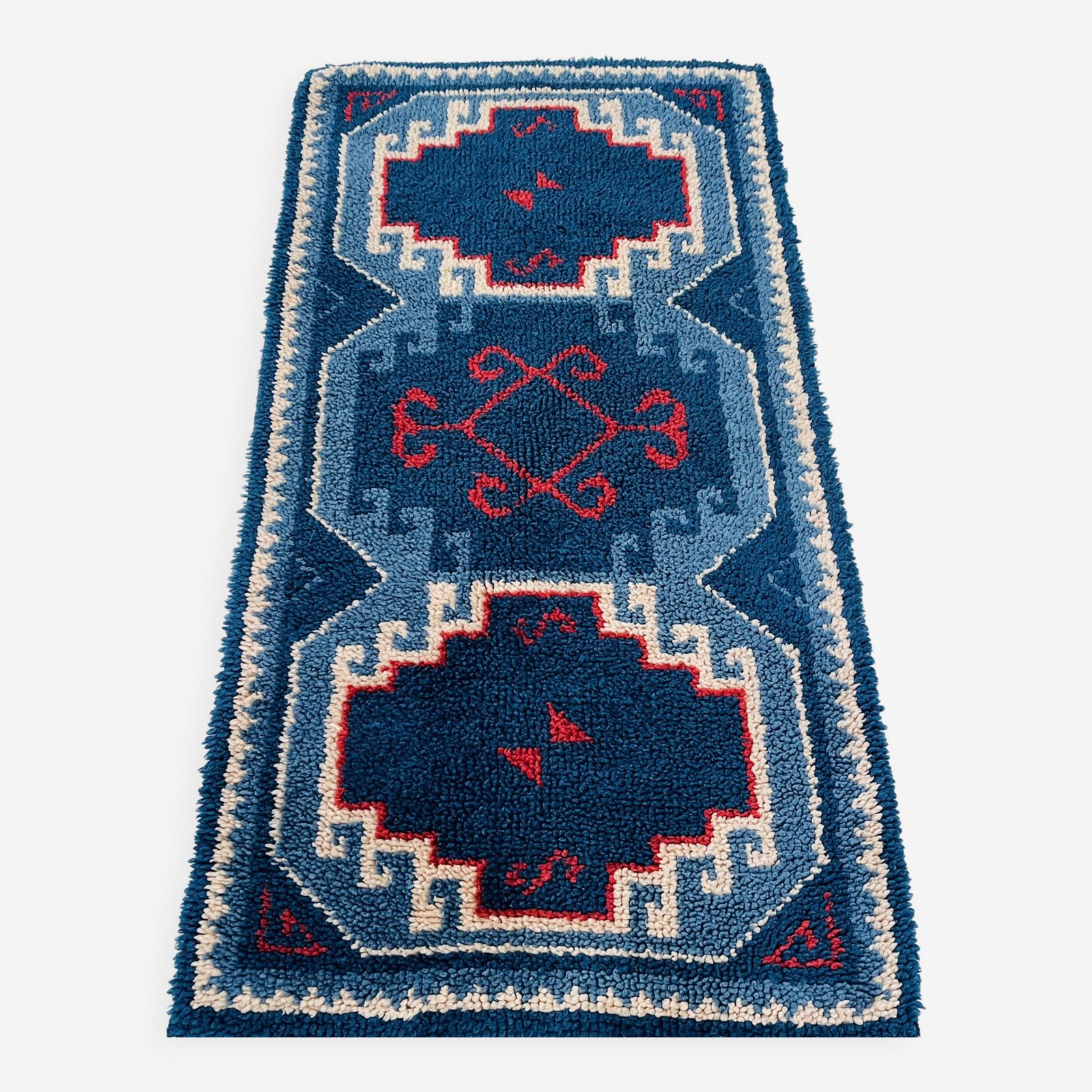 Vintage Blauw Vloerkleed