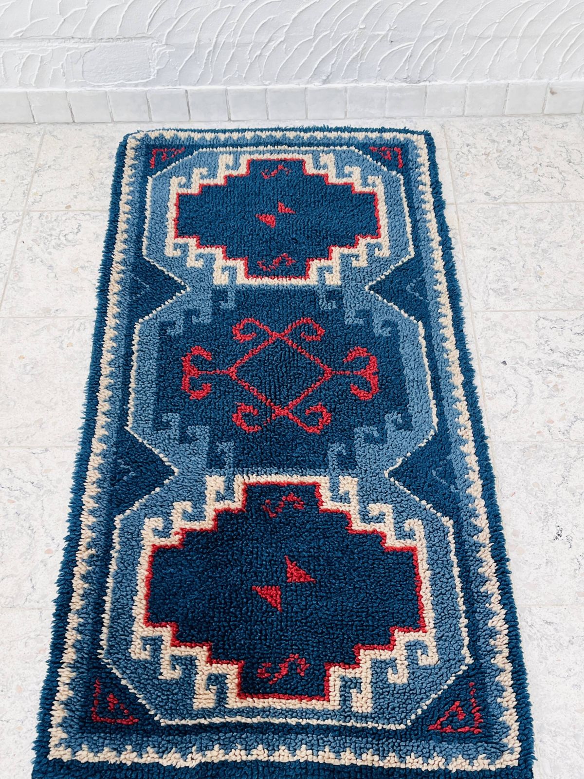 photo vinterior Vintage Blauw Vloerkleed