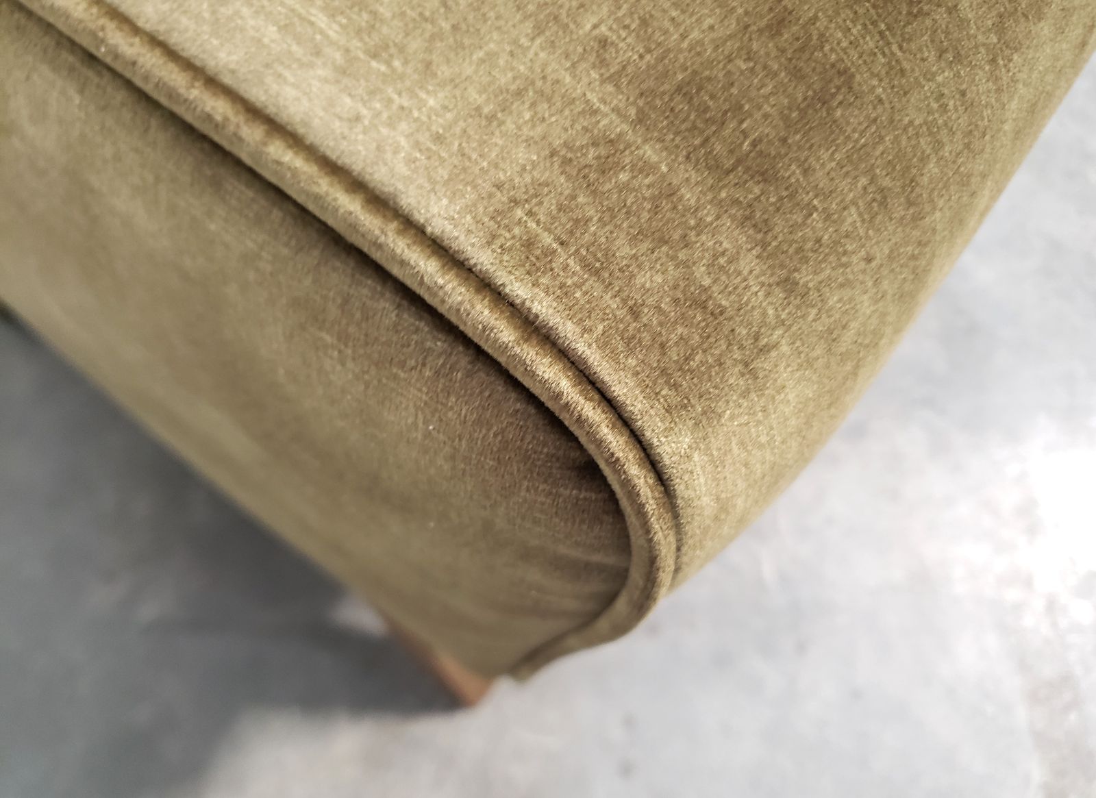 Livian Ottoman In Forest Green Velvet photo Furniture