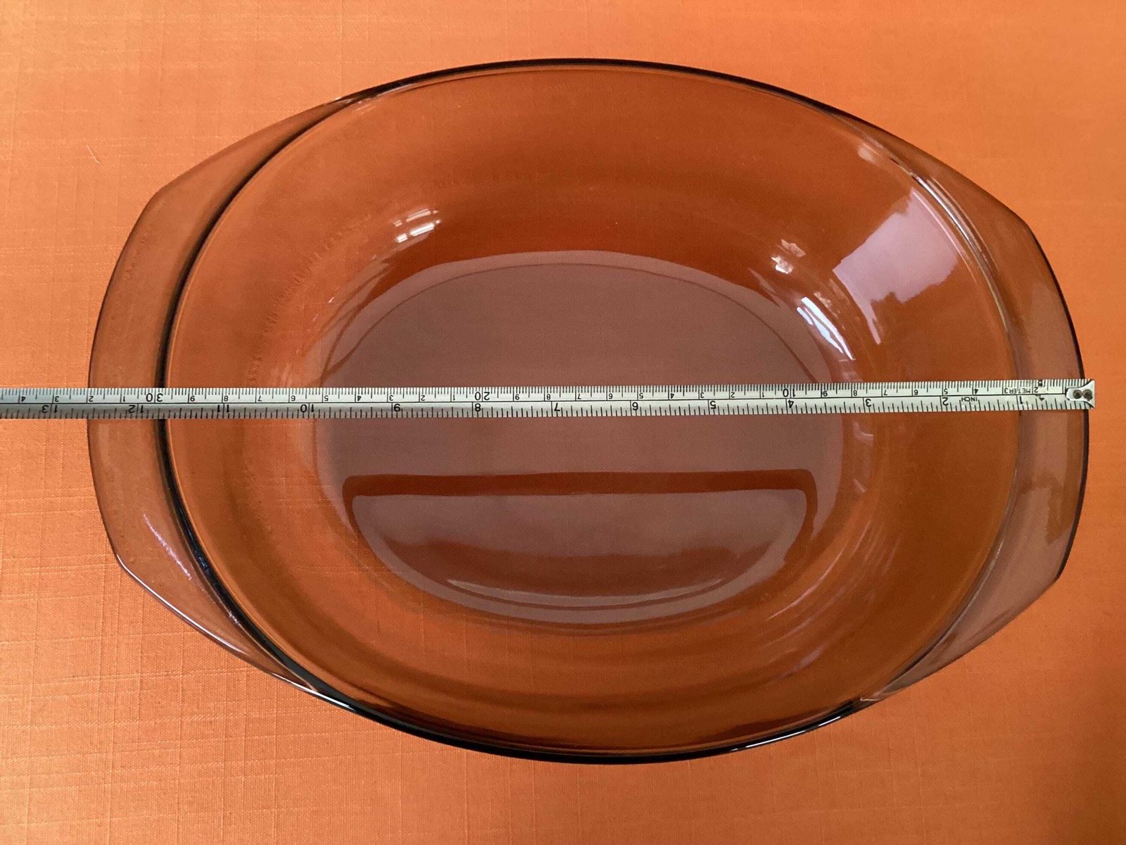 photo for sale 1980s Arcopal Fumé Casserole Dish, Unused In Original Box, Retro Arcoroc 3.5 Litre Dish