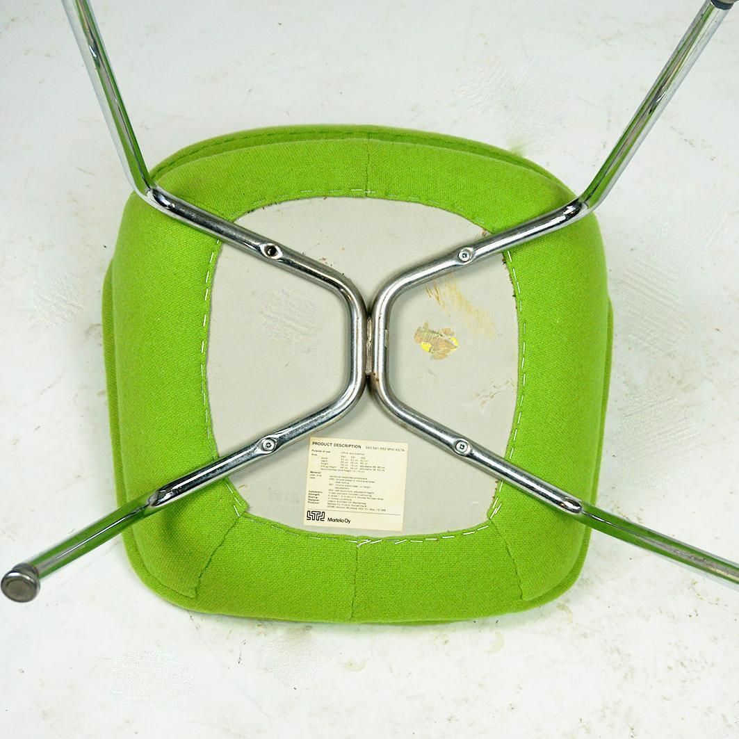 Set Of Four Green Kilta Chairs By Olli Mannermaa For Martela Oy Finland photo for sale