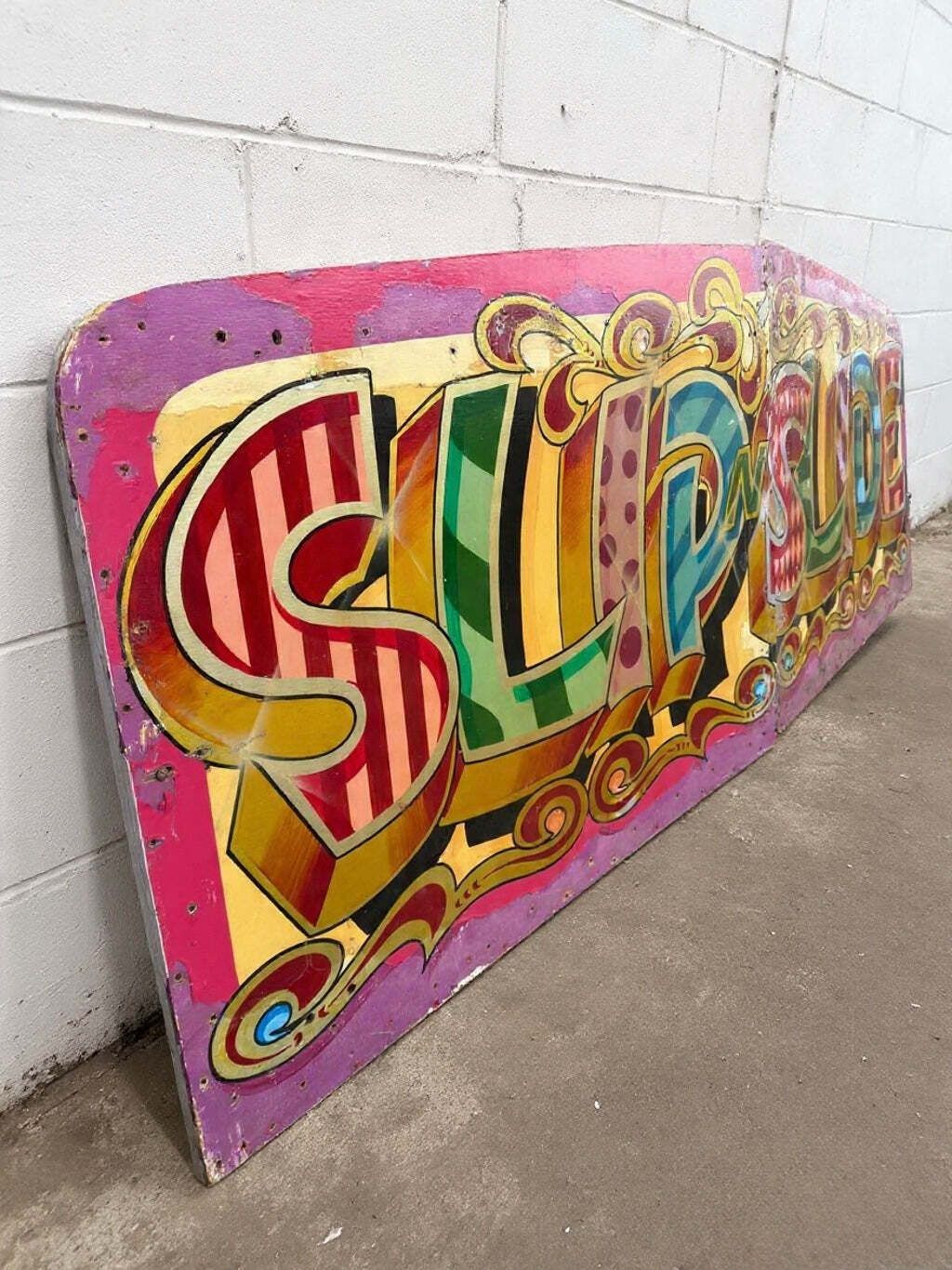 Fair Ground Art Slip N Slide Helter Skelter Sign By Fred Fowle photo furniture