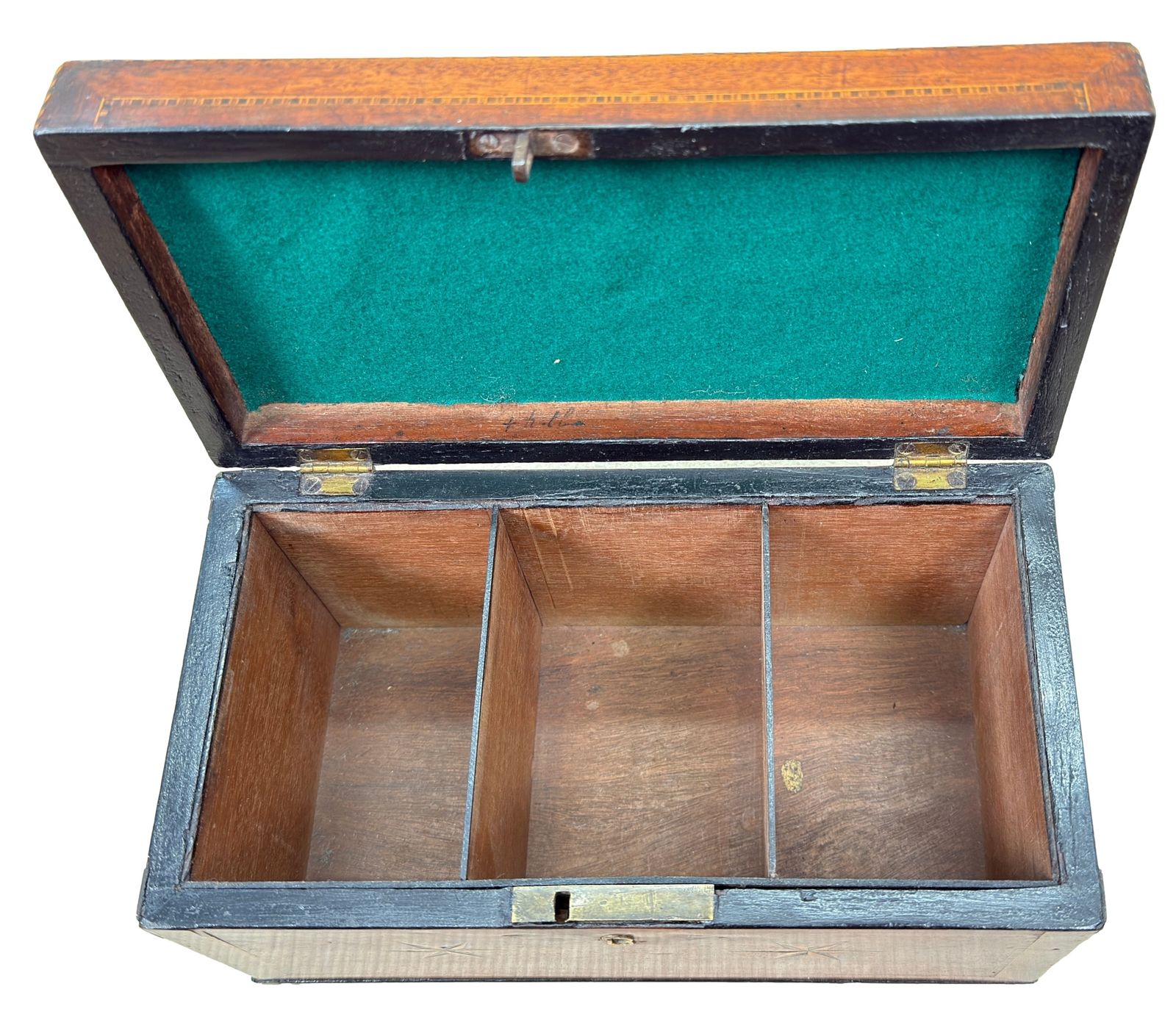 Georgian 18th Century Mahogany Star Inlaid Tea Caddy (England, Circa 1790) photo buy