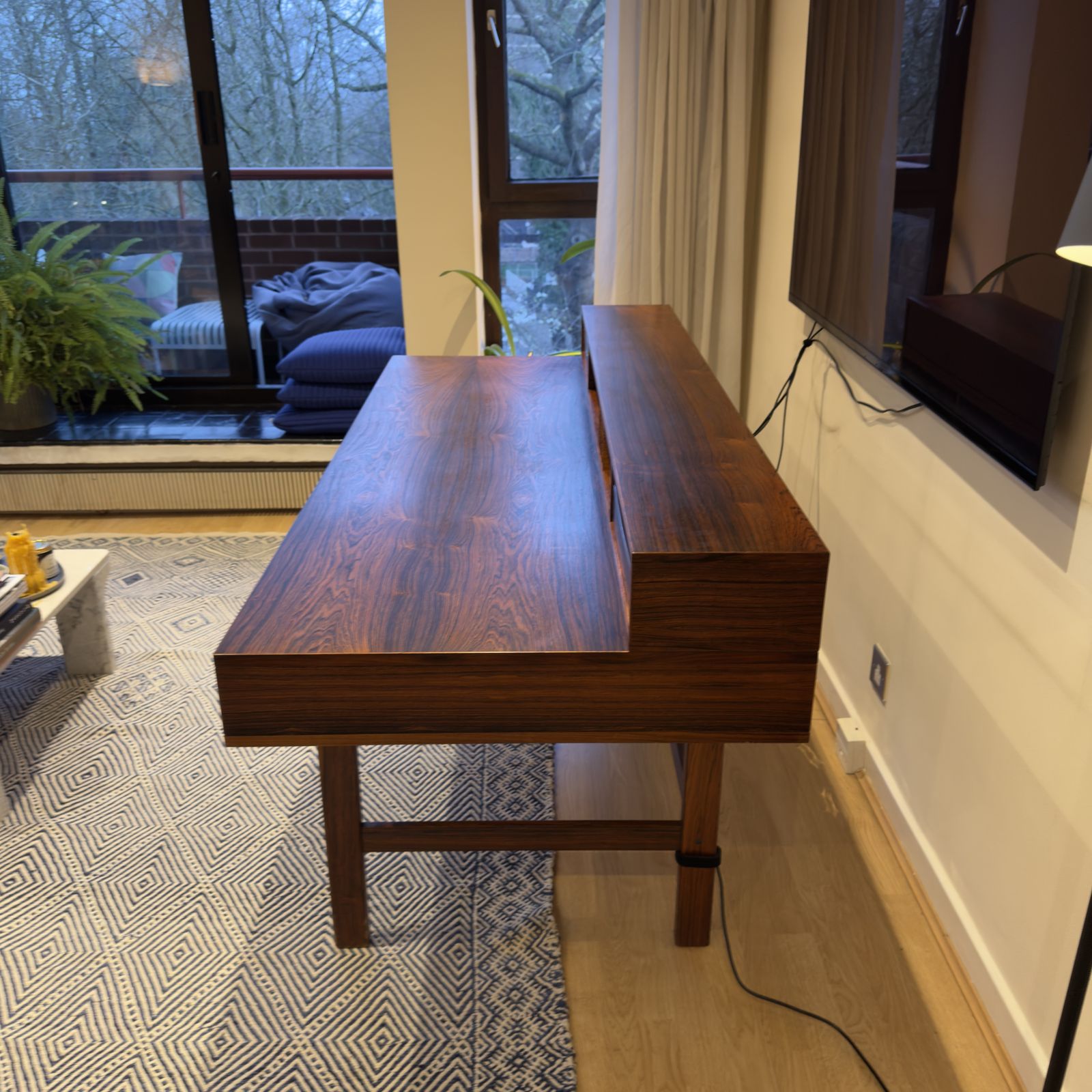 Flip Top Partners Desk In Rosewood By Peter Løvig Nielsen For Løvig, Denmark, 1960s photo furniture