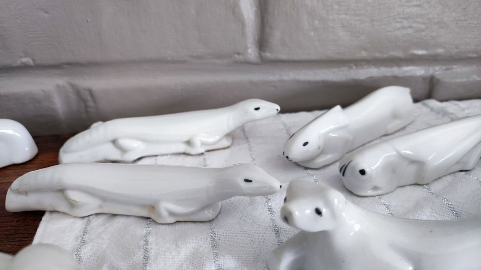 photo buy Art Deco Porcelain Animal Figure Knife Rests, S/10