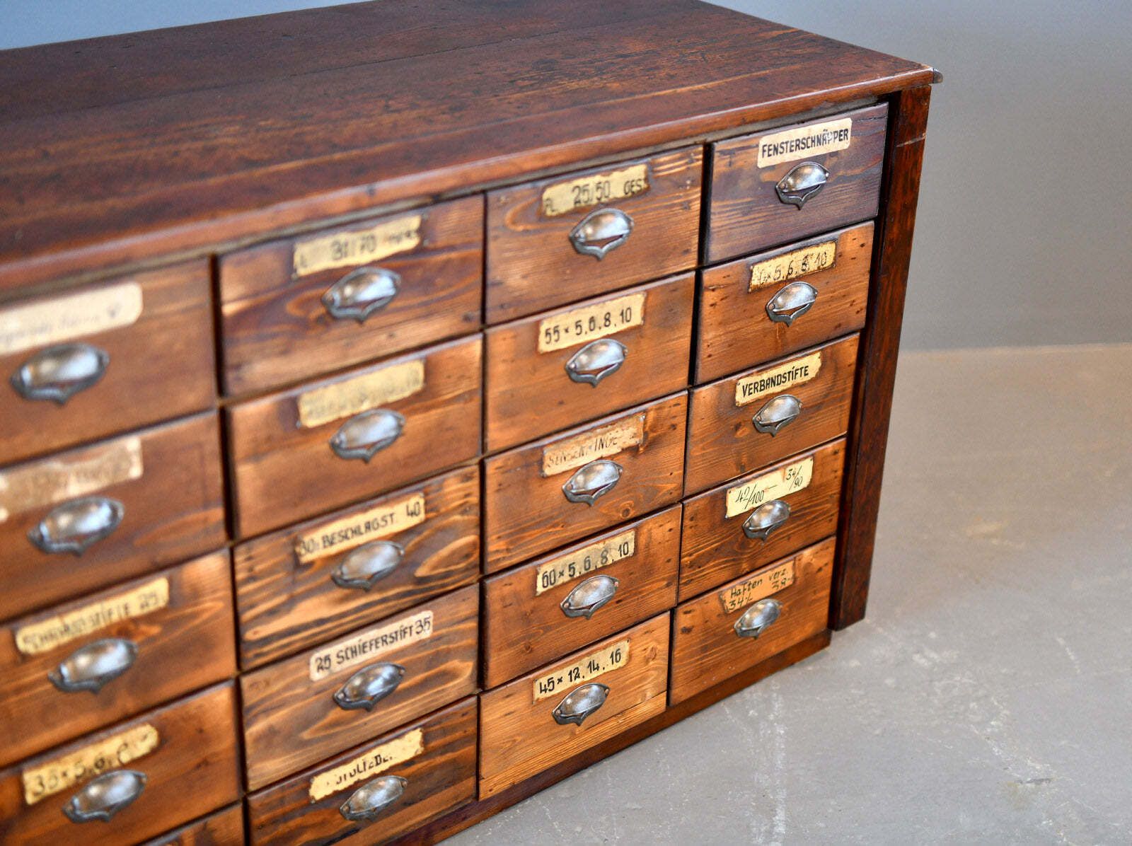 Art Nouveau Ironmongers Shop Counter Drawers Circa 1910s photo vintage