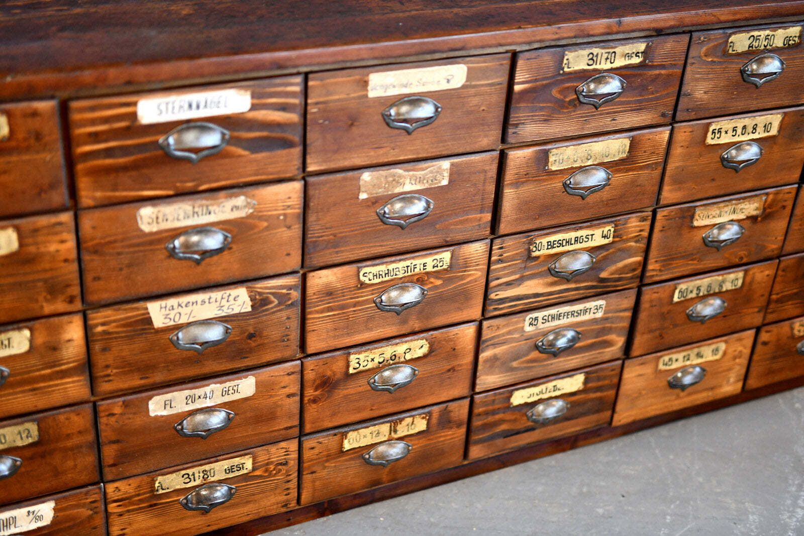 photo furniture Art Nouveau Ironmongers Shop Counter Drawers Circa 1910s