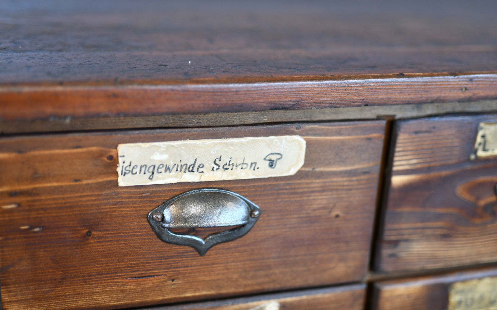 4295.0 Art Nouveau Ironmongers Shop Counter Drawers Circa 1910s photo