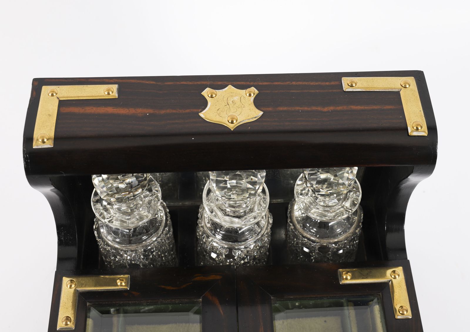 Antique Coromandel Combination Scent Bottle/Jewellery Casket Tantalus 19th C photo for sale