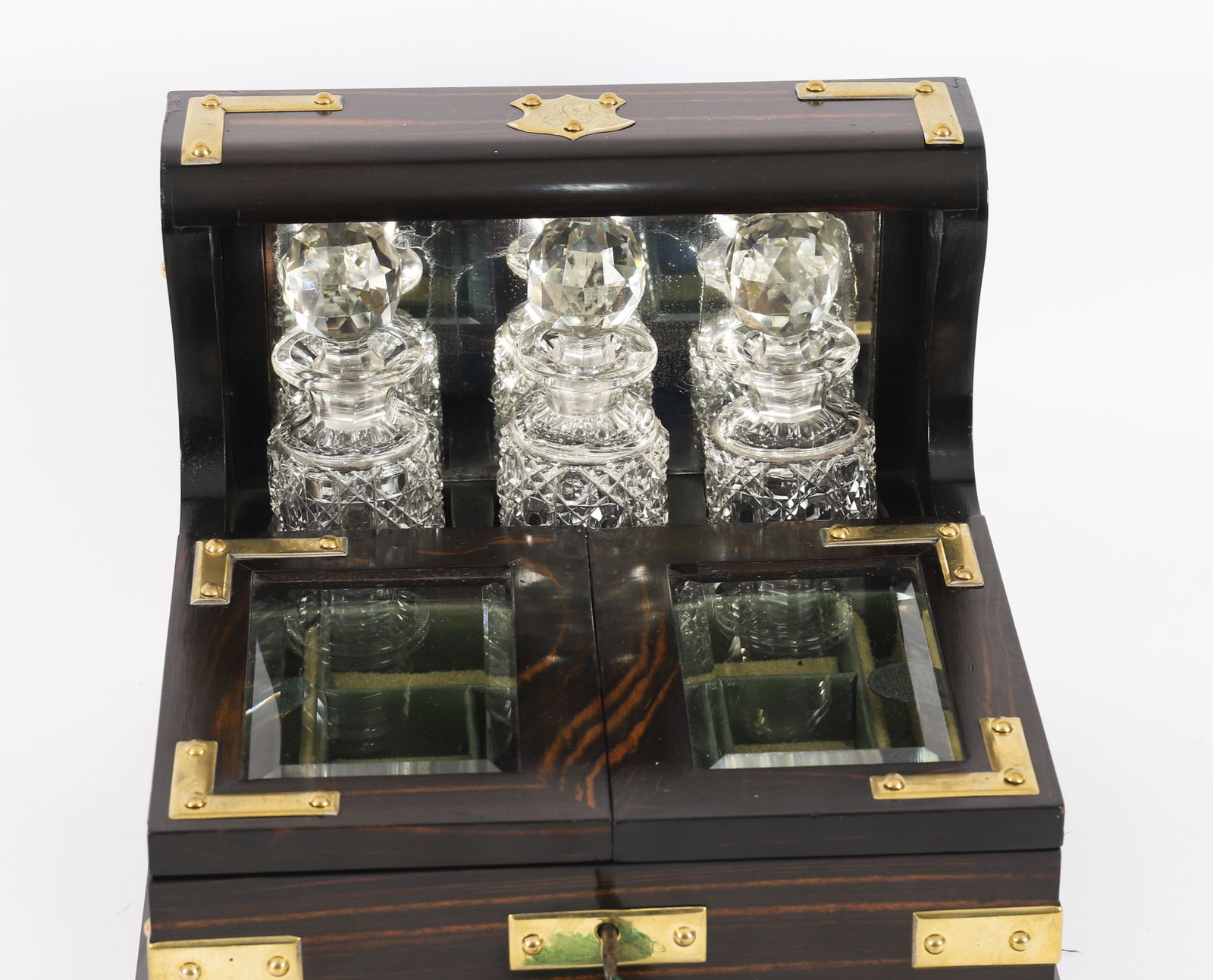 photo furniture Antique Coromandel Combination Scent Bottle/Jewellery Casket Tantalus 19th C