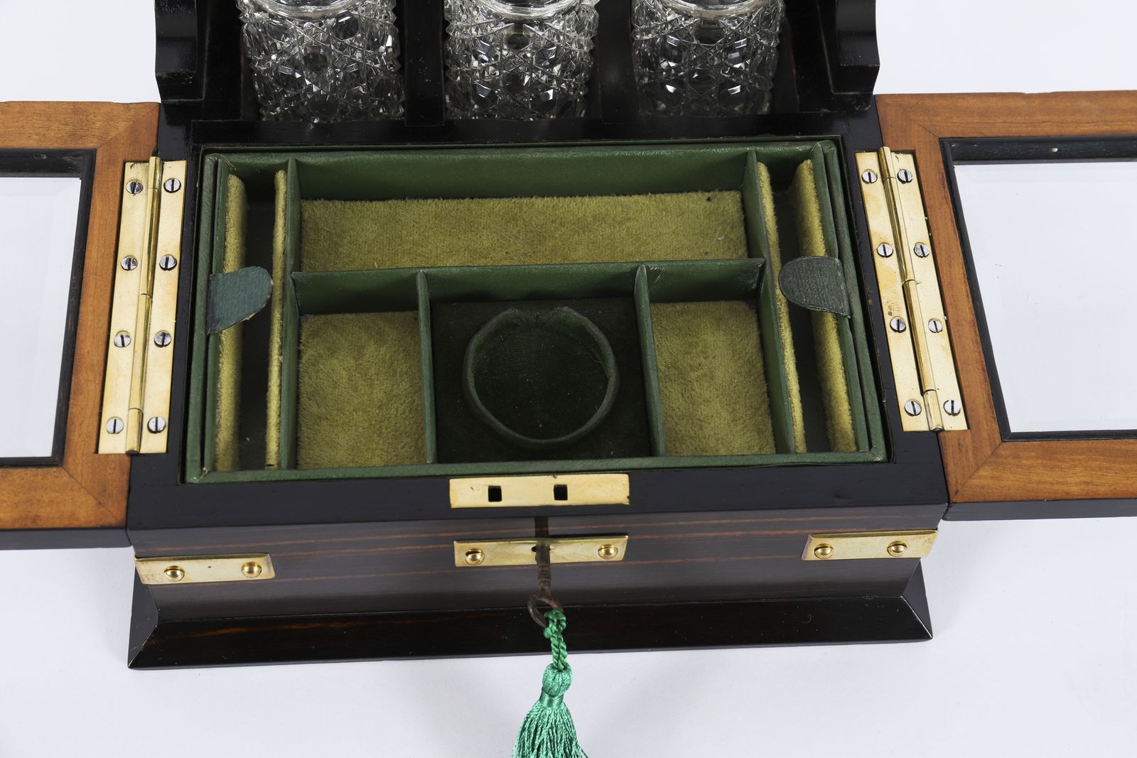 Home Decor Antique Coromandel Combination Scent Bottle/Jewellery Casket Tantalus 19th C photo
