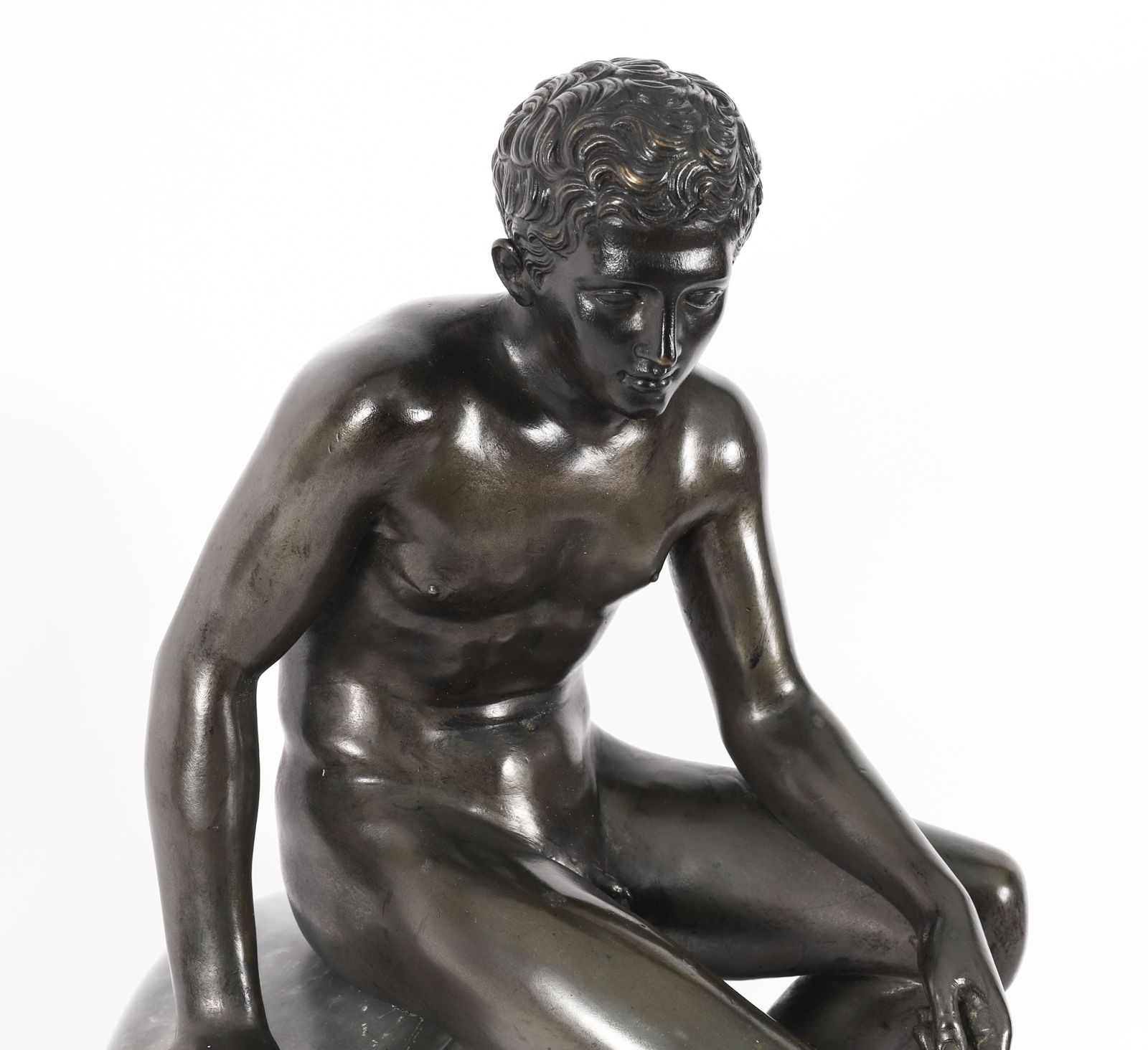 Antique Monumental Italian Grand Tour Bronze Sculpture Mercury Hermes 19thc photo Art