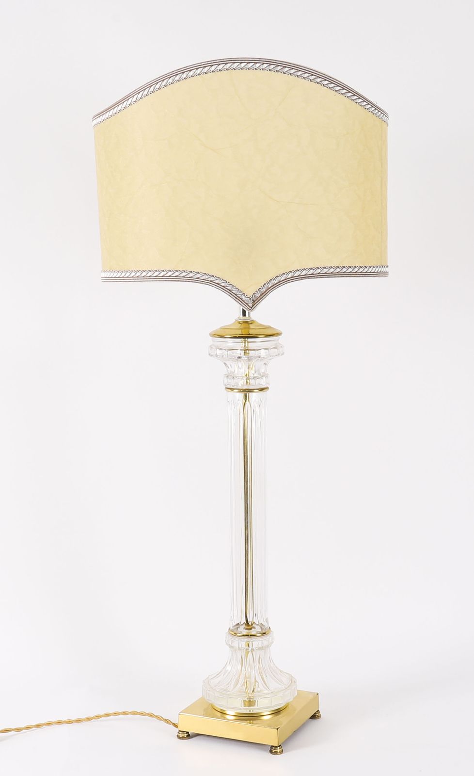Monumental Pair Art Deco Glass & Ormolu Lamps 20th C photo furniture