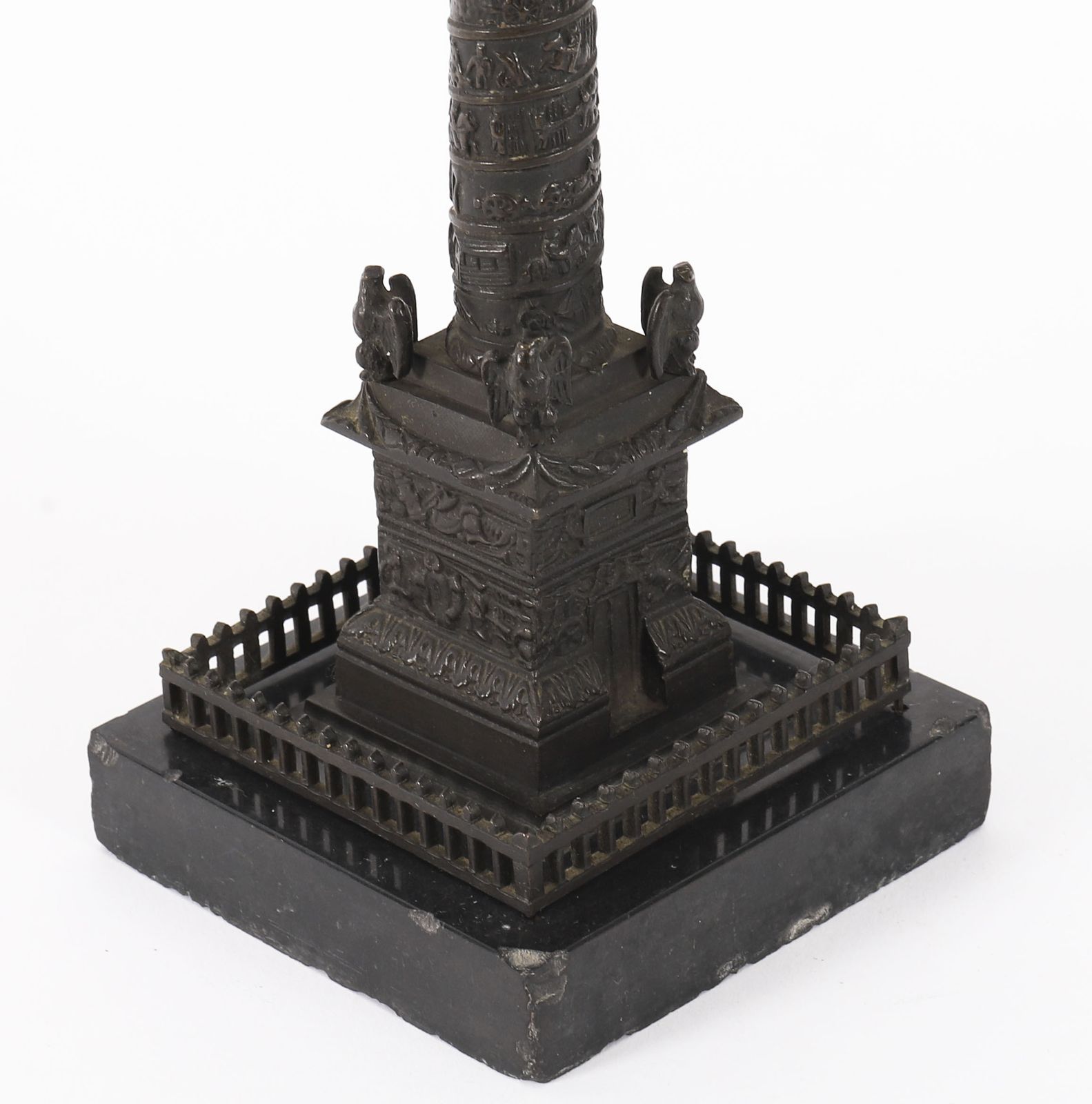 Antique French Grand Tour Bronze Model Of Vendome Column 19thc photo buy