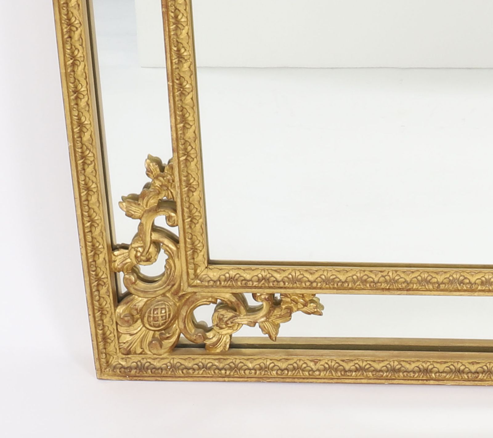 Antique Giltwood Louis Revival Overmantel Mirror C1920 140 X 83cm photo vinterior