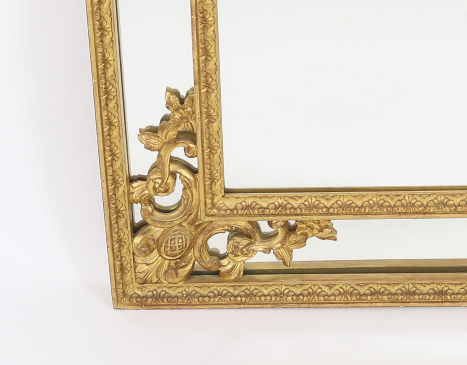 Antique Giltwood Louis Revival Overmantel Mirror C1920 140 X 83cm photo vintage