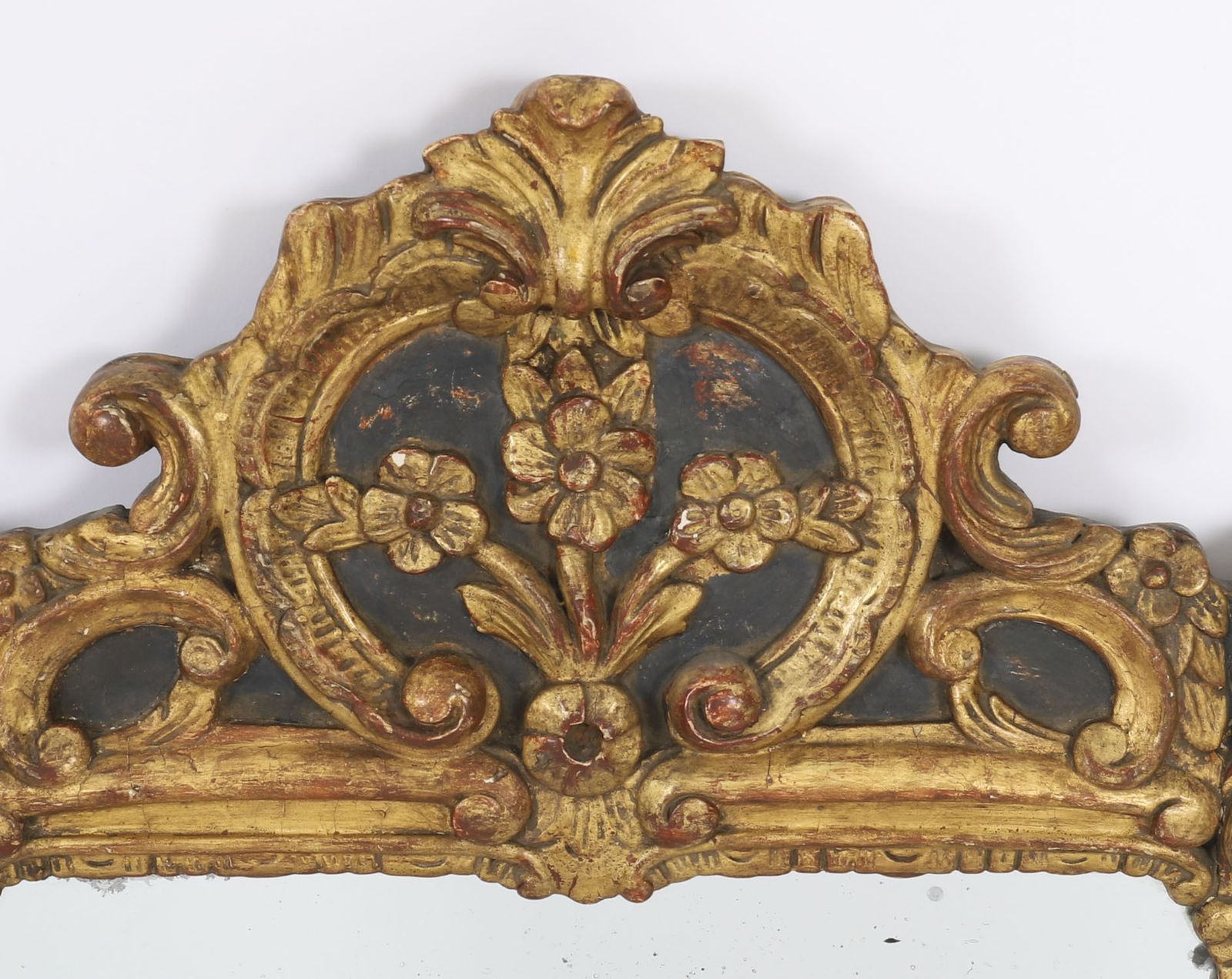 French Giltwood Overmantel Rococo Mirror 18th Century  92x64cm photo furniture