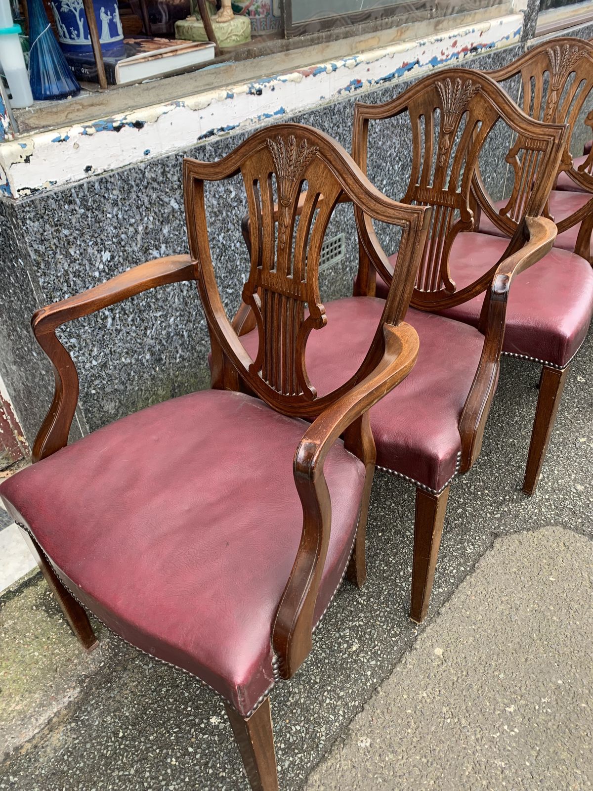 Set Of 8 Hepplewhite Style Dining Chairs 6 Chairs 2 Carvers photo buy