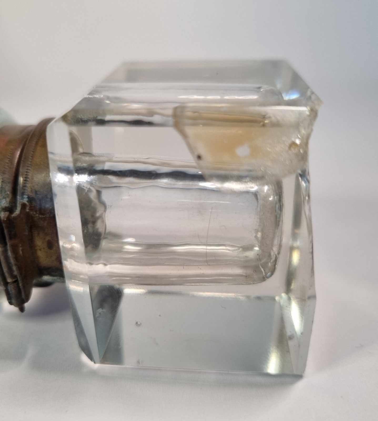80.0 Antique Wooden Galleried Desk Tidy Glass Inkwells Drawer Stationary Stand Box photo