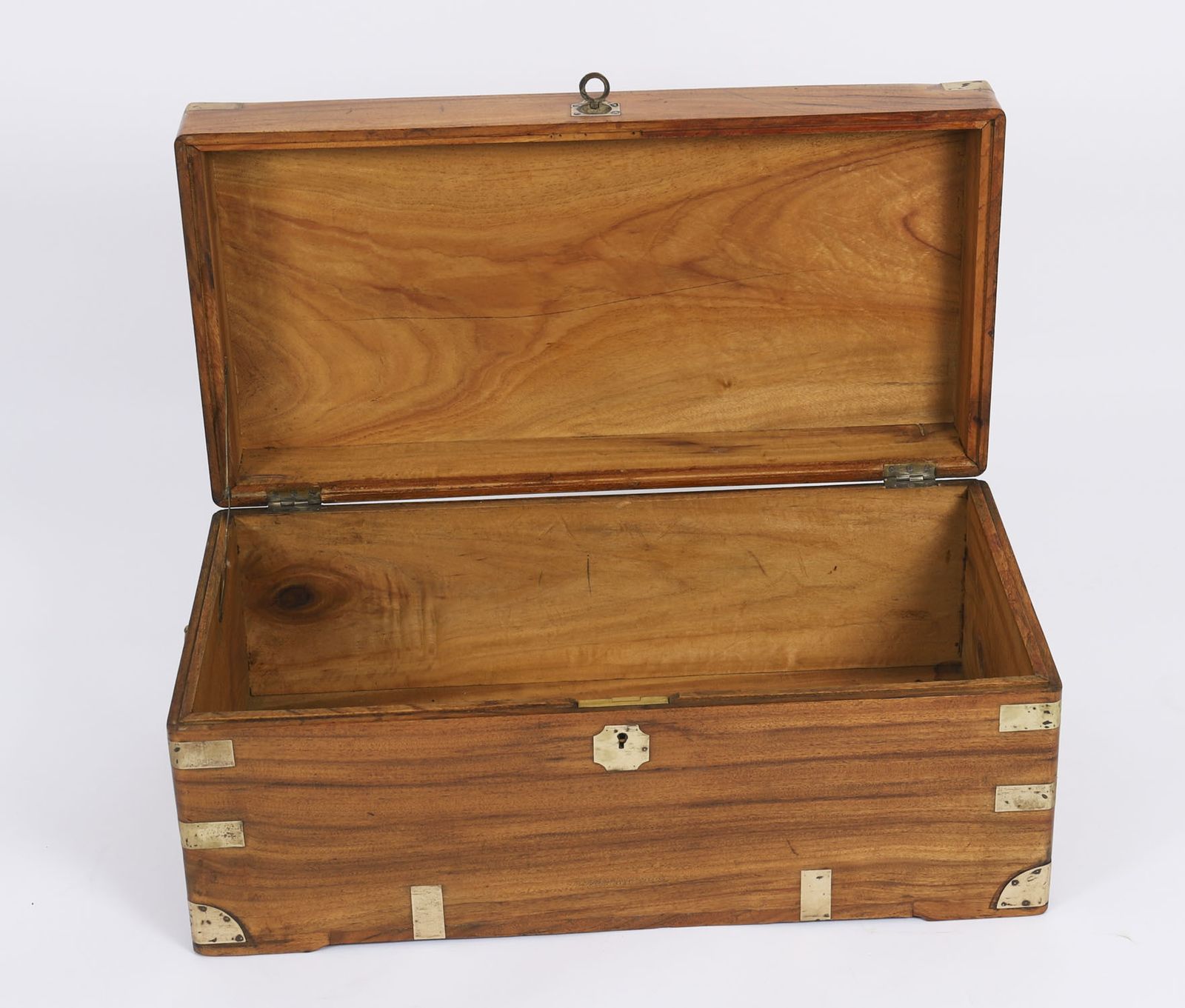 Furniture Petit Military Campaign Camphorwood Trunk Coffer Early19th C photo
