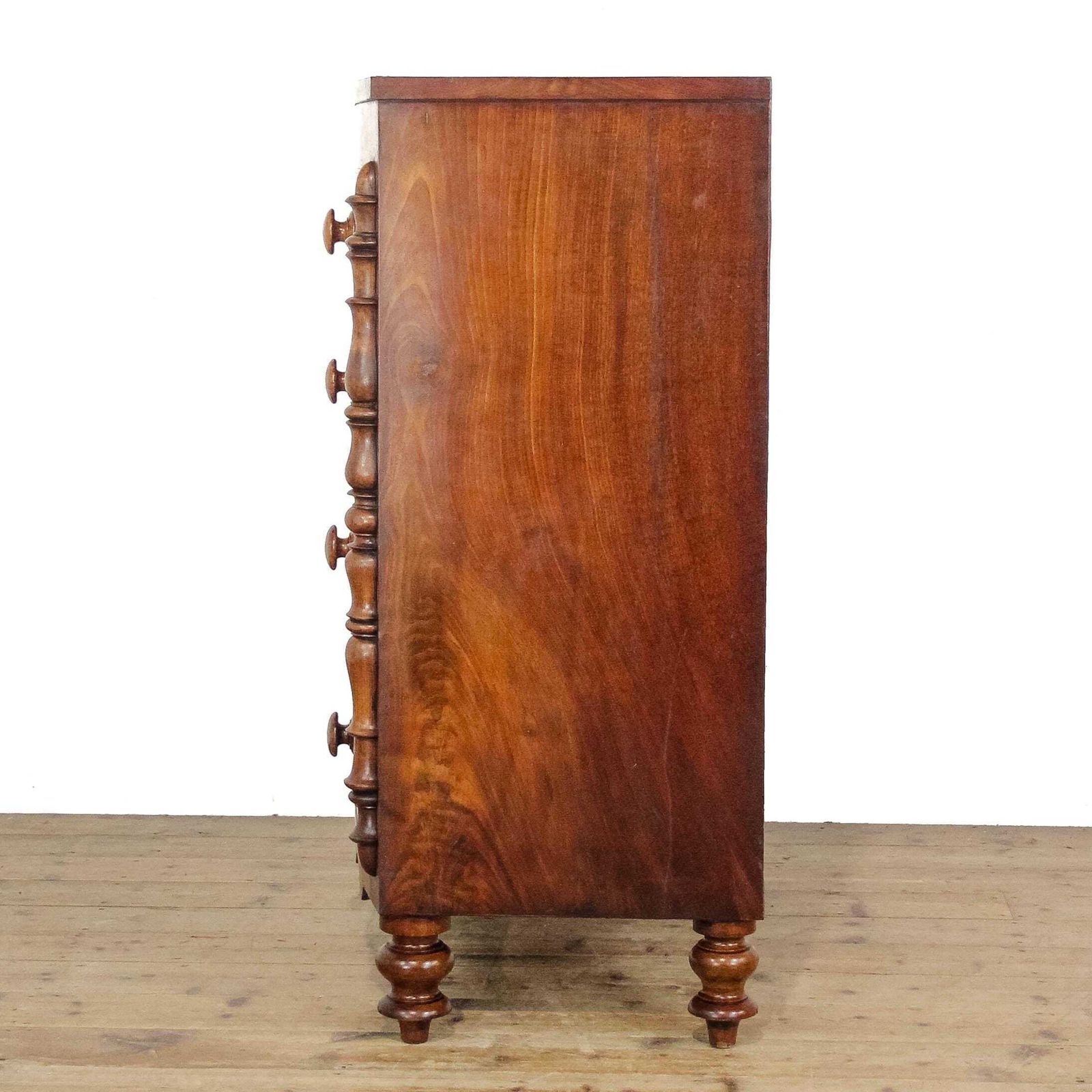 Antique Victorian Mahogany Bow Front Chest Of Drawers | Antique Storage | Bedroom Drawers | Antique Chest Of Drawer photo Furniture