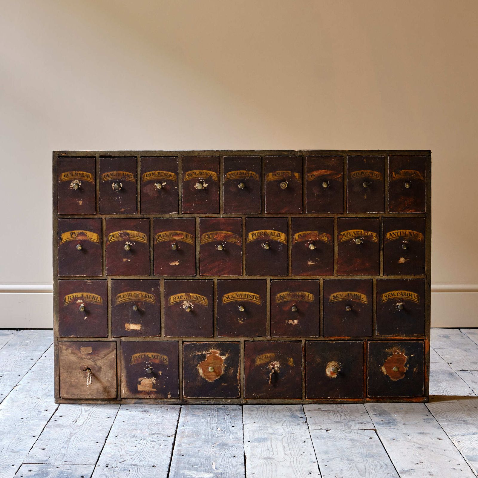 19th Century Bank Of Apothecary Drawers photo furniture