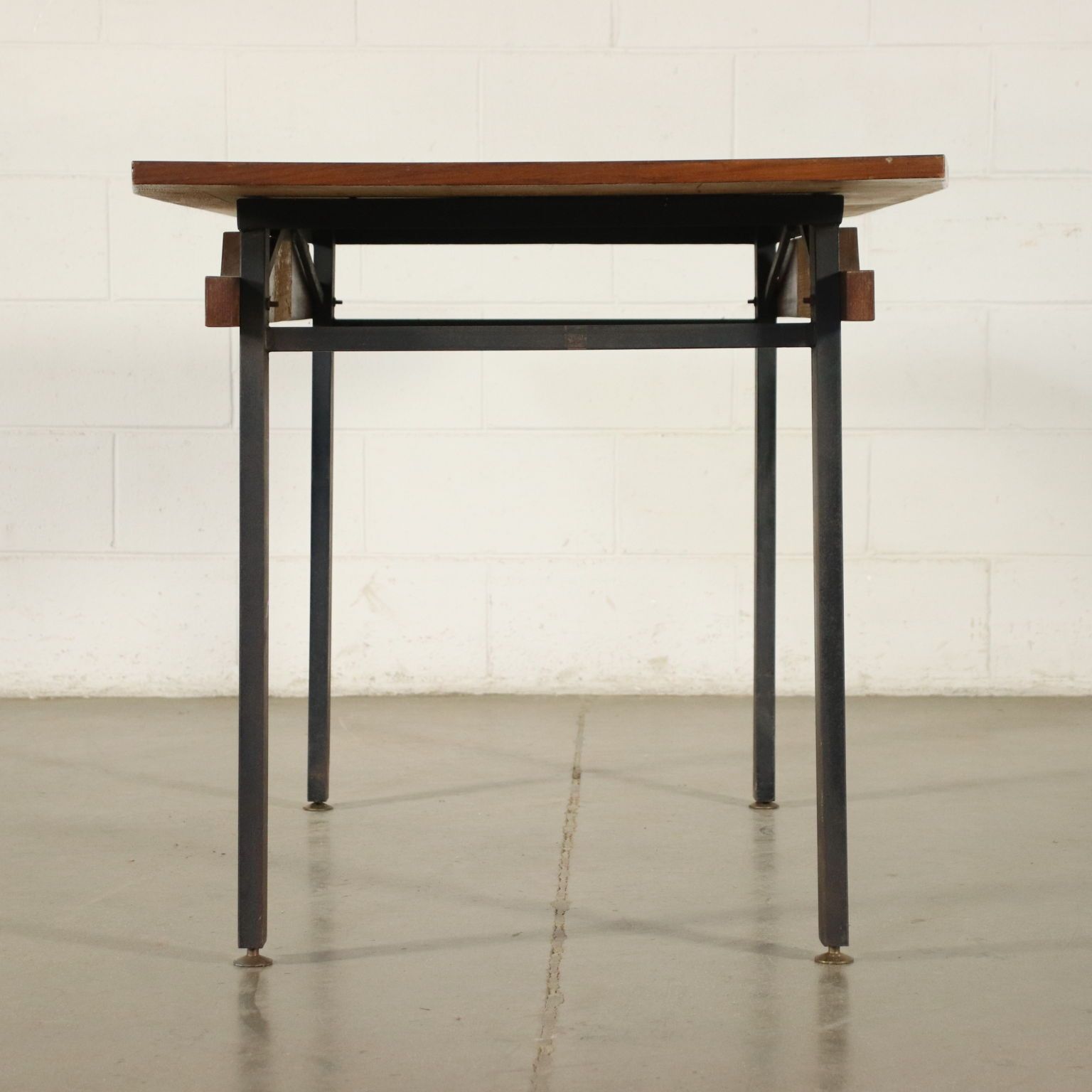 Table Mahogany Formica Metallic Enamelled Italy 1960s photo for sale