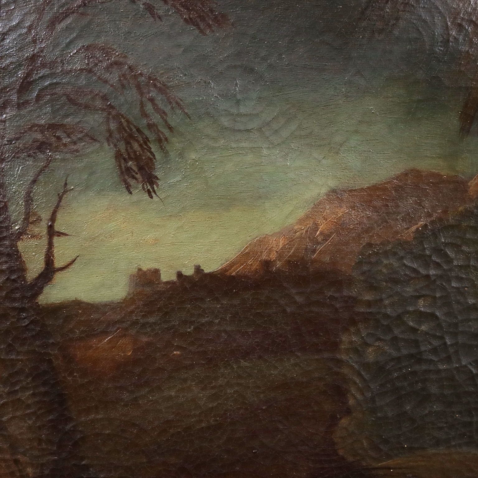 Rest On The Flight Into Egypt Oil On Canvas XVIII XIX Century photo buy