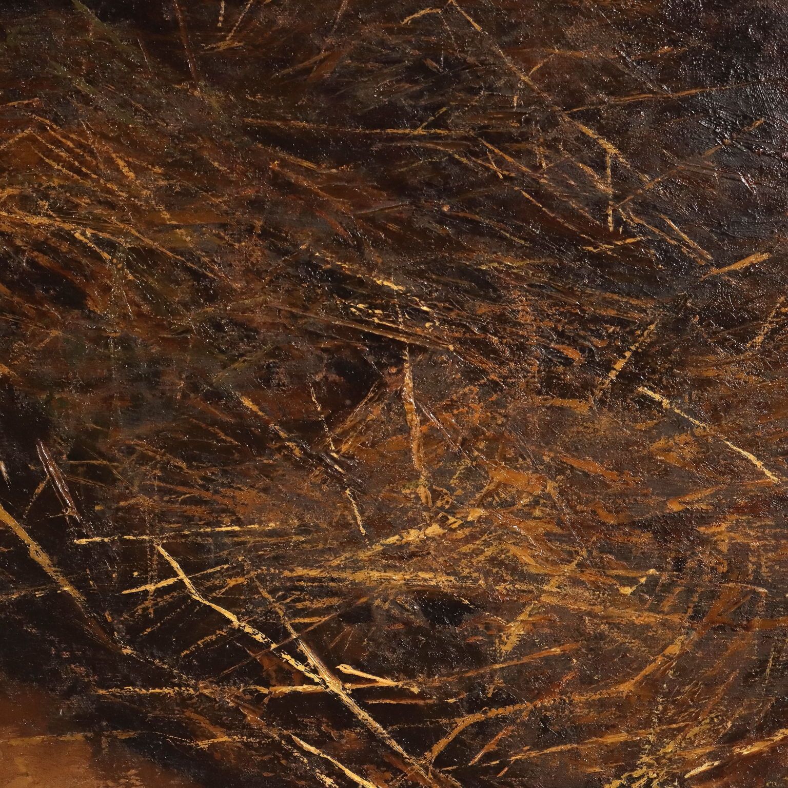 Ancient Painting G. Sottocornola '800 Interior Of A Stable Canvas photo vinterior