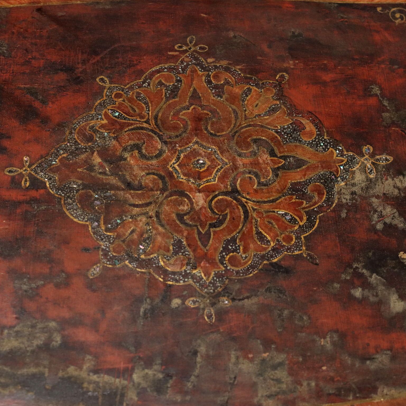 Antique Working Table Lacquered Oak France XX Century photo vinterior