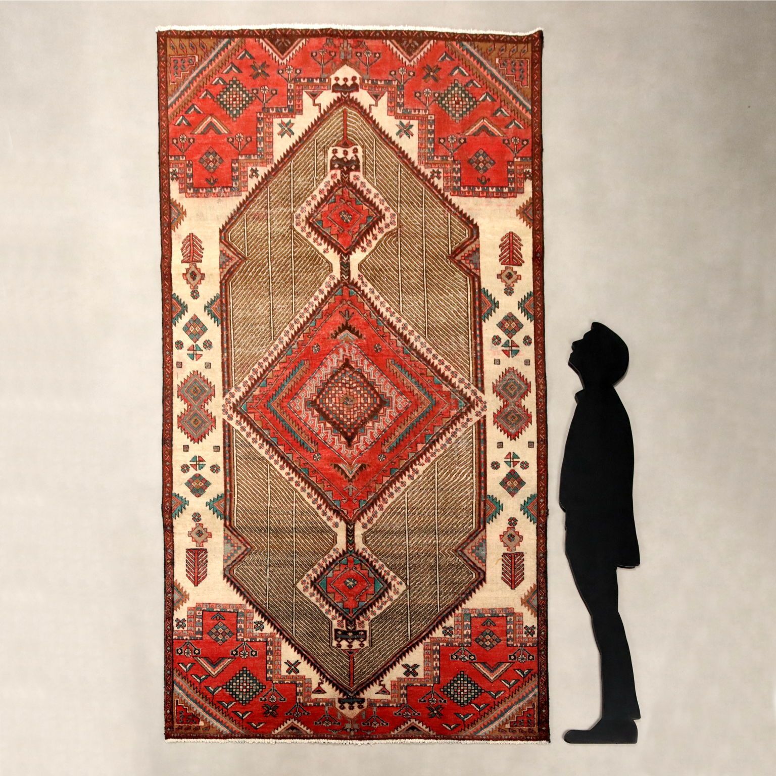 Antique Asian Carpet Cotton Wool Heavy Knot 119 X 66 In photo furniture