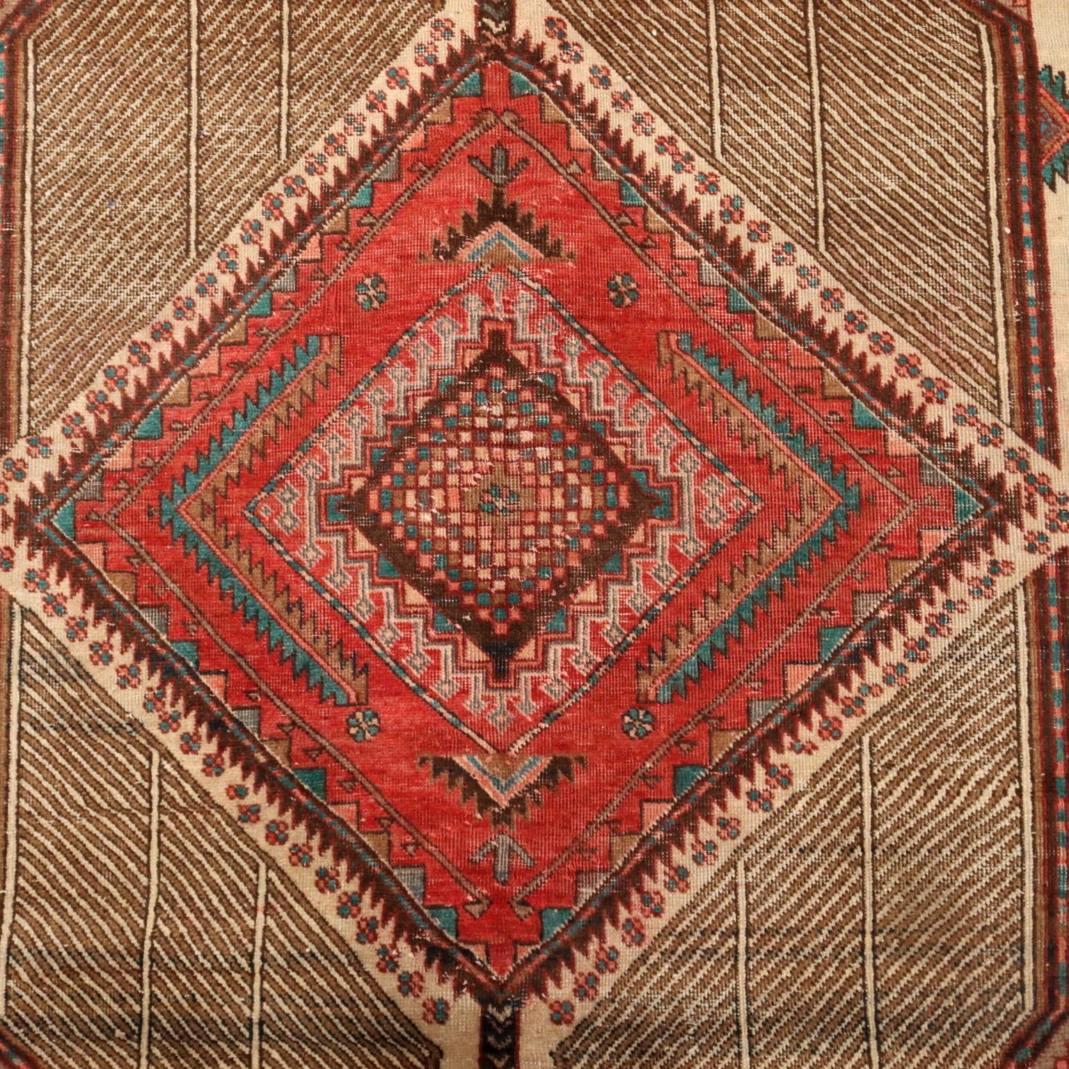Antique Asian Carpet Cotton Wool Heavy Knot 119 X 66 In photo Textiles