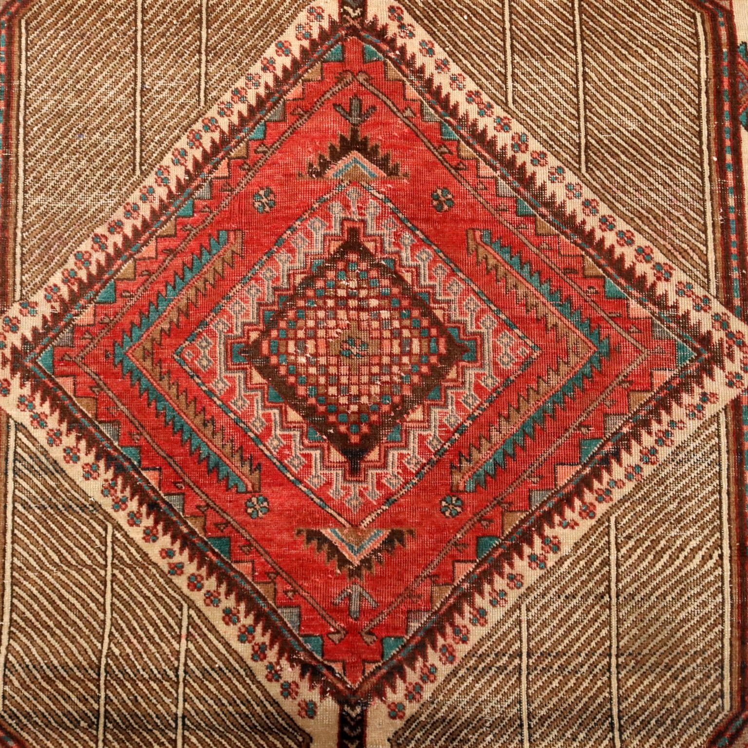 Antique Asian Carpet Cotton Wool Heavy Knot 119 X 66 In photo 440.0