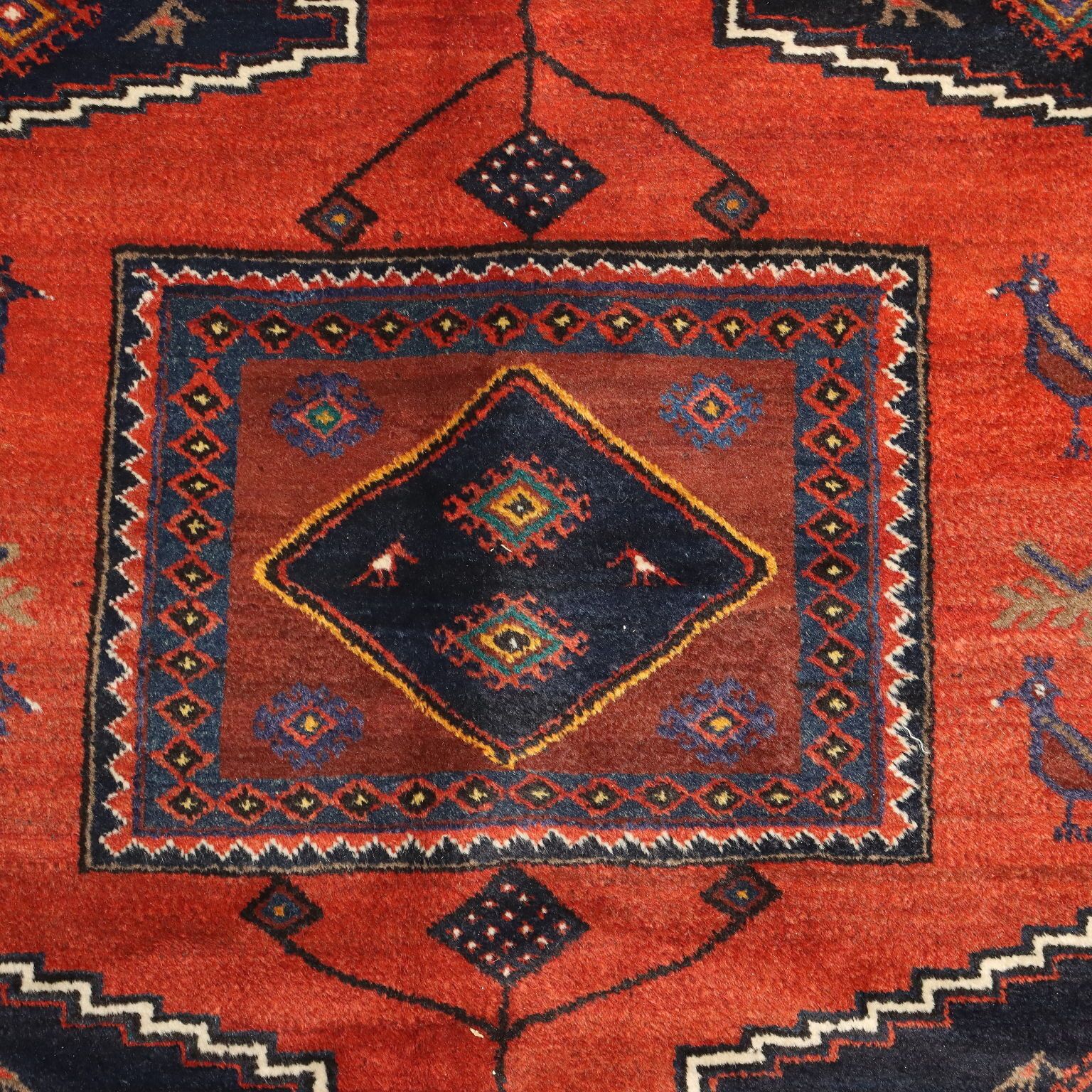 Antique Asian Carpet Wool Heavy Knot 114 X 81 In Original photo Textiles