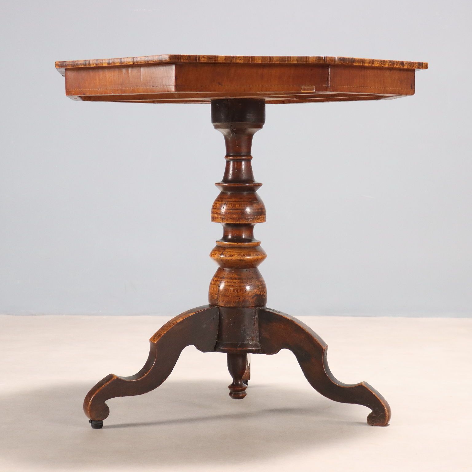 photo for sale Antique Small Table Rolo Walnut Inlays Italy XIX Century