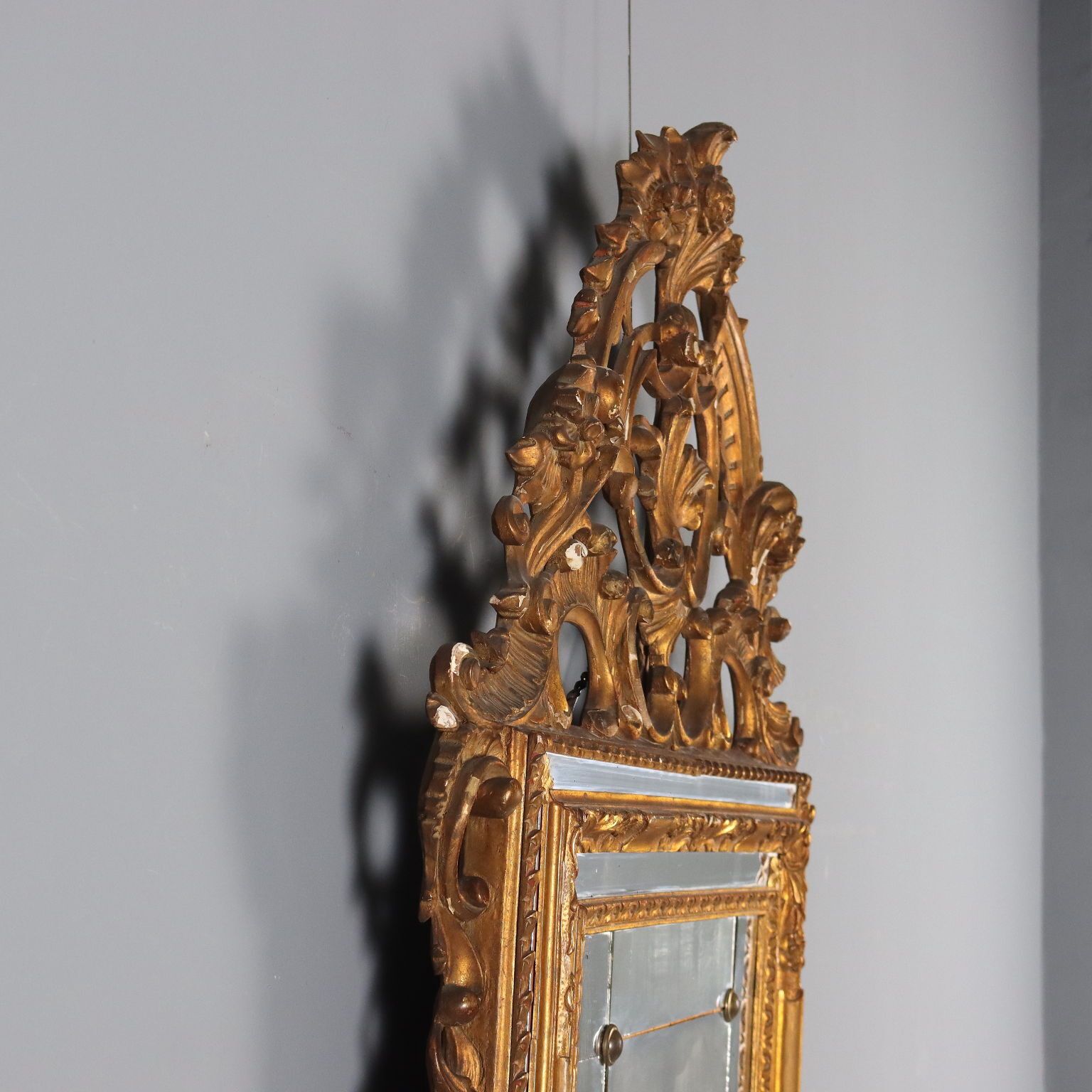 photo furniture Mirror Baroque Style Carved Wood Italy XIX Century