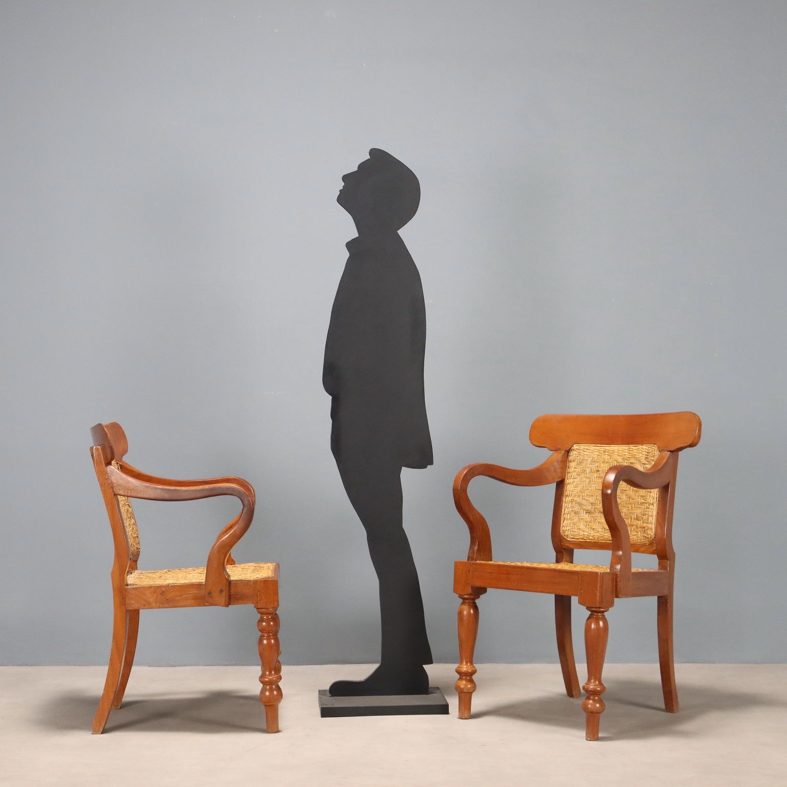 Antique Armchairs Teak Straw United Kingdom XIX Century photo furniture