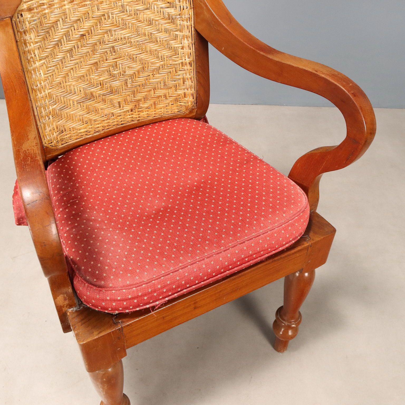 Antique Armchairs Teak Straw United Kingdom XIX Century photo buy