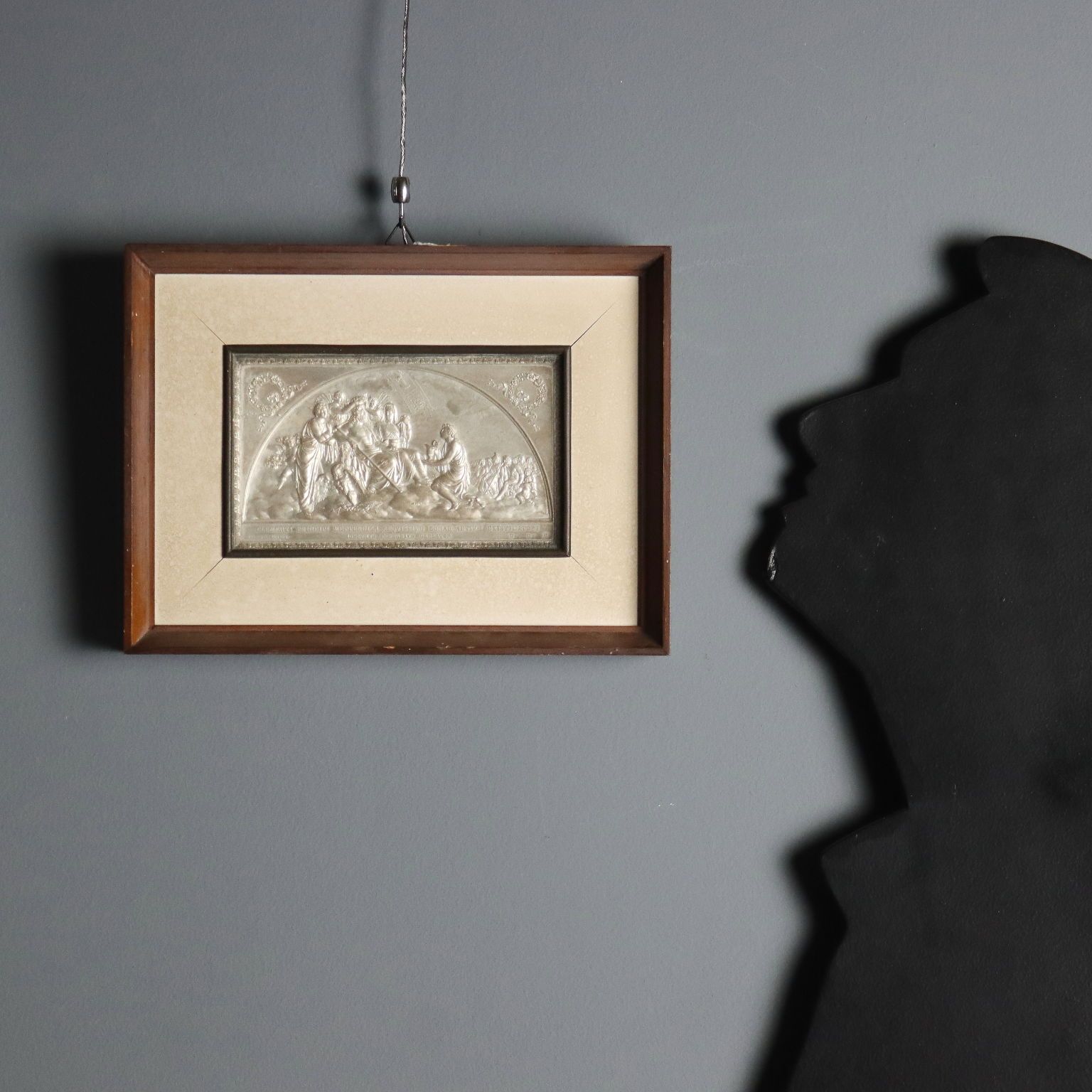 Antique Bas Felief On Metal Giuseppe Ferraris XIX Century photo furniture