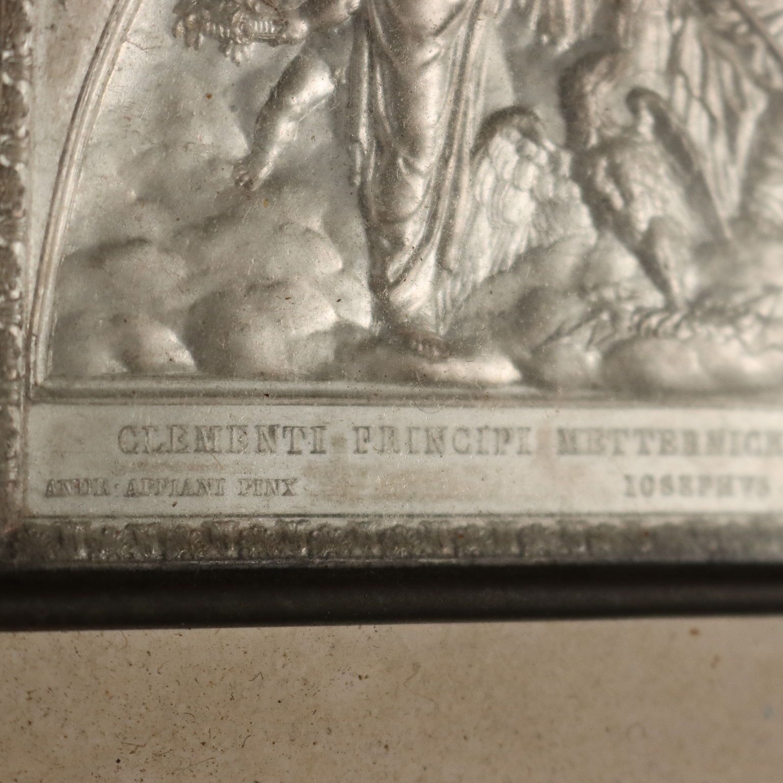 Antique Bas Felief On Metal Giuseppe Ferraris XIX Century photo buy