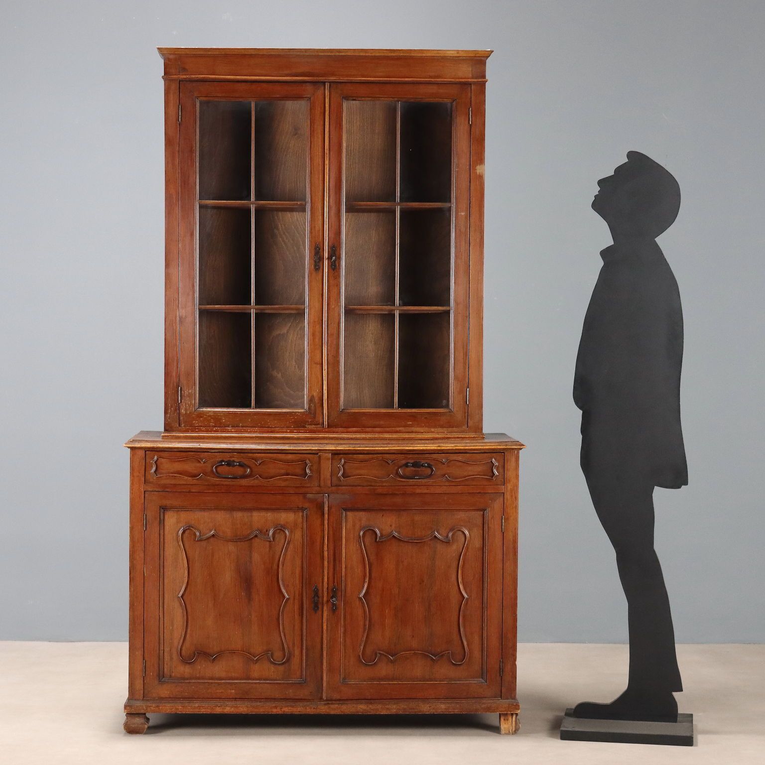 Antique Cupboard Walnut Veneer Italy XX Century photo for sale