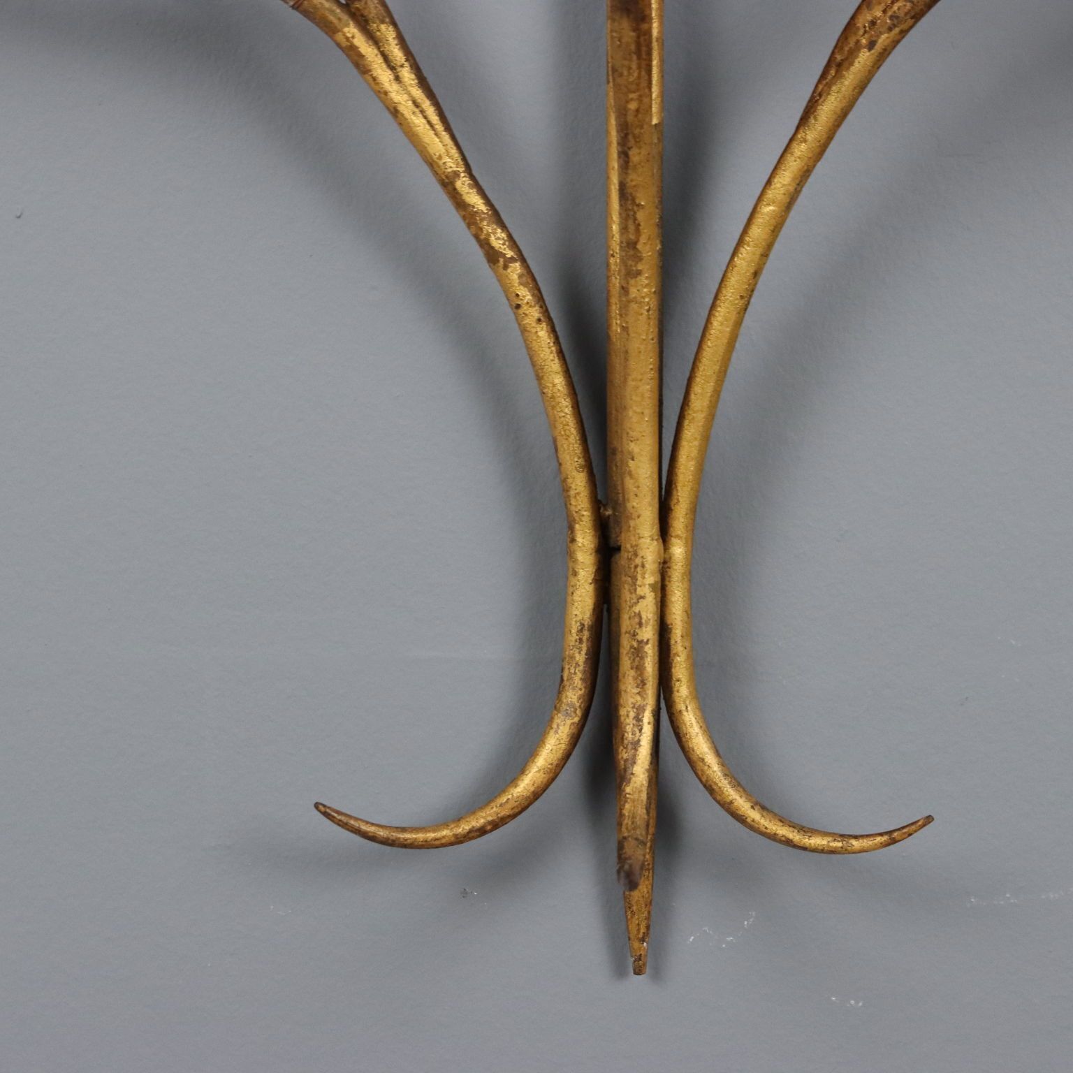 Antique Wall Lamps Gilded Iron 8 Lights Italy XX Century photo vinterior