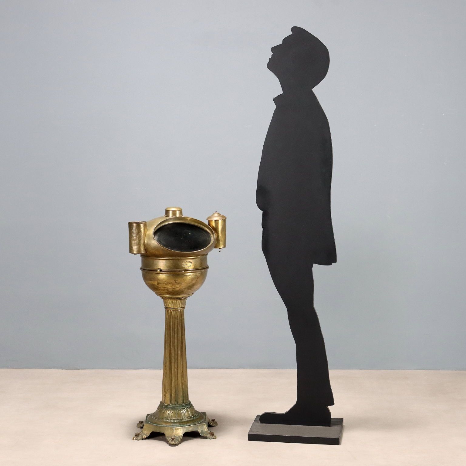 Antique Nautical Compass In A Binnacle England XX Century photo furniture